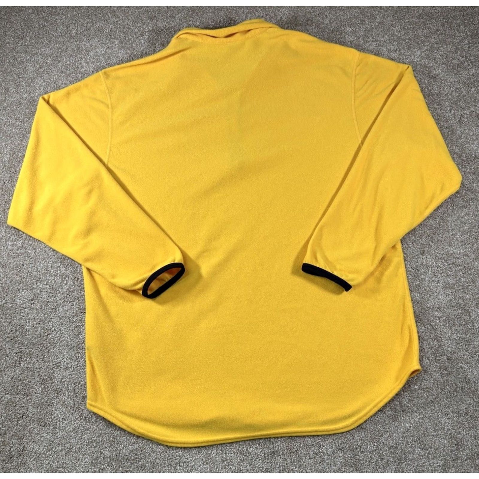 Nike VINTAGE Nike Fleece Quarter Zip Therma-Fit Long Sleeve Yellow Swoosh Mens Large Sweatshirt Size US L / EU 52-54 / 3 - 5 Thumbnail