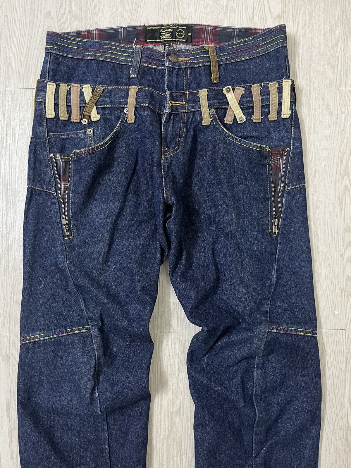Japanese Brand × Le Grande Bleu (L.G.B.) Vintage Breathmine Double Waist Twist Jeans Size US 34 / EU 50 - 2 Thumbnail