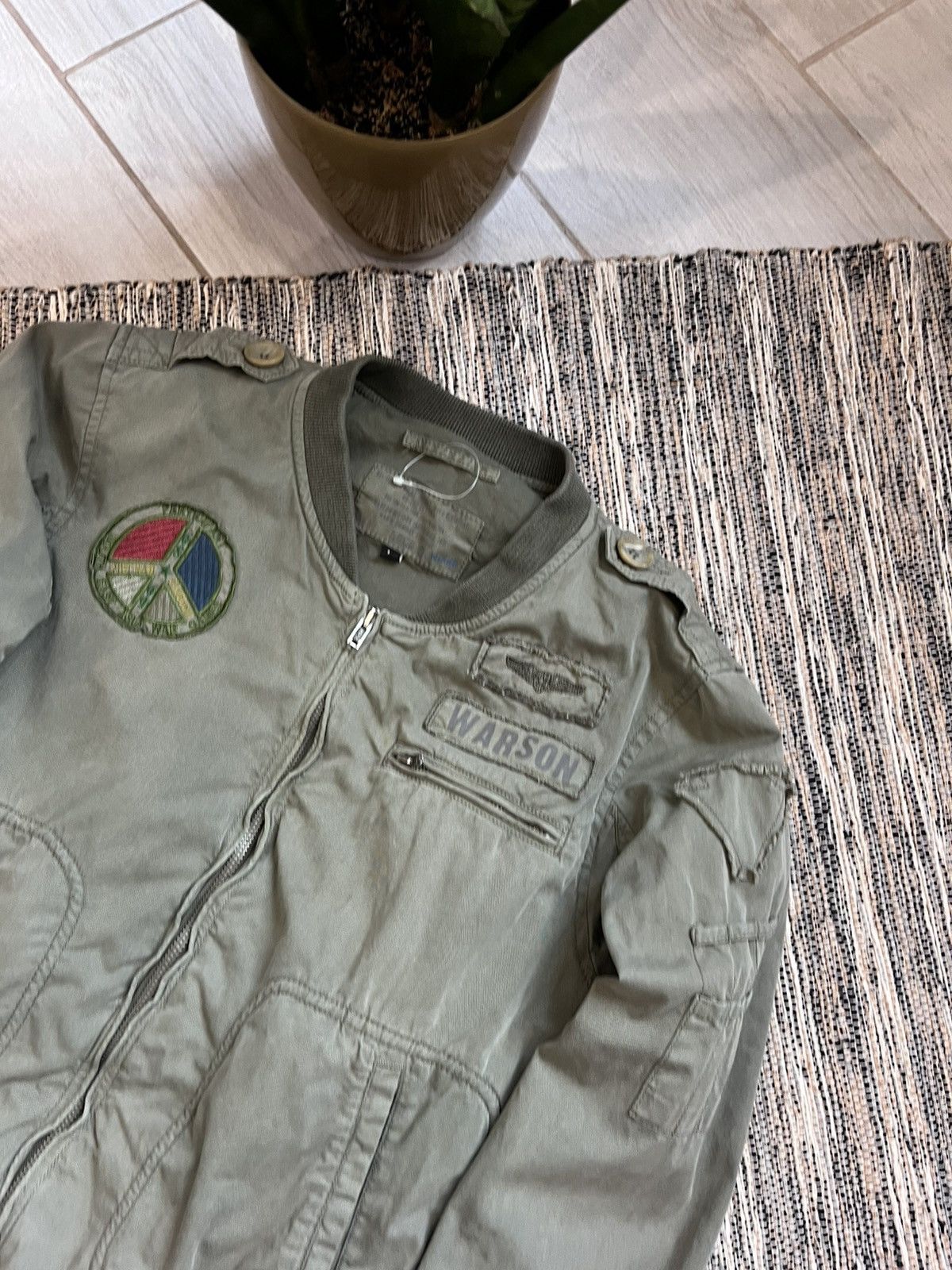 Harley Davidson × Vintage Vintage Warson Motors military jacket Hippie style bomber Size L / US 10 / IT 46 - 5 Thumbnail