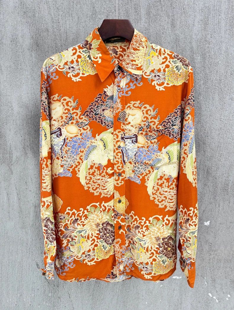 Yohji Yamamoto Yohji Yamamoto Floral Print Long Sleeve Shirt- DMC Size US M / EU 48-50 / 2 - 1 Thumbnail