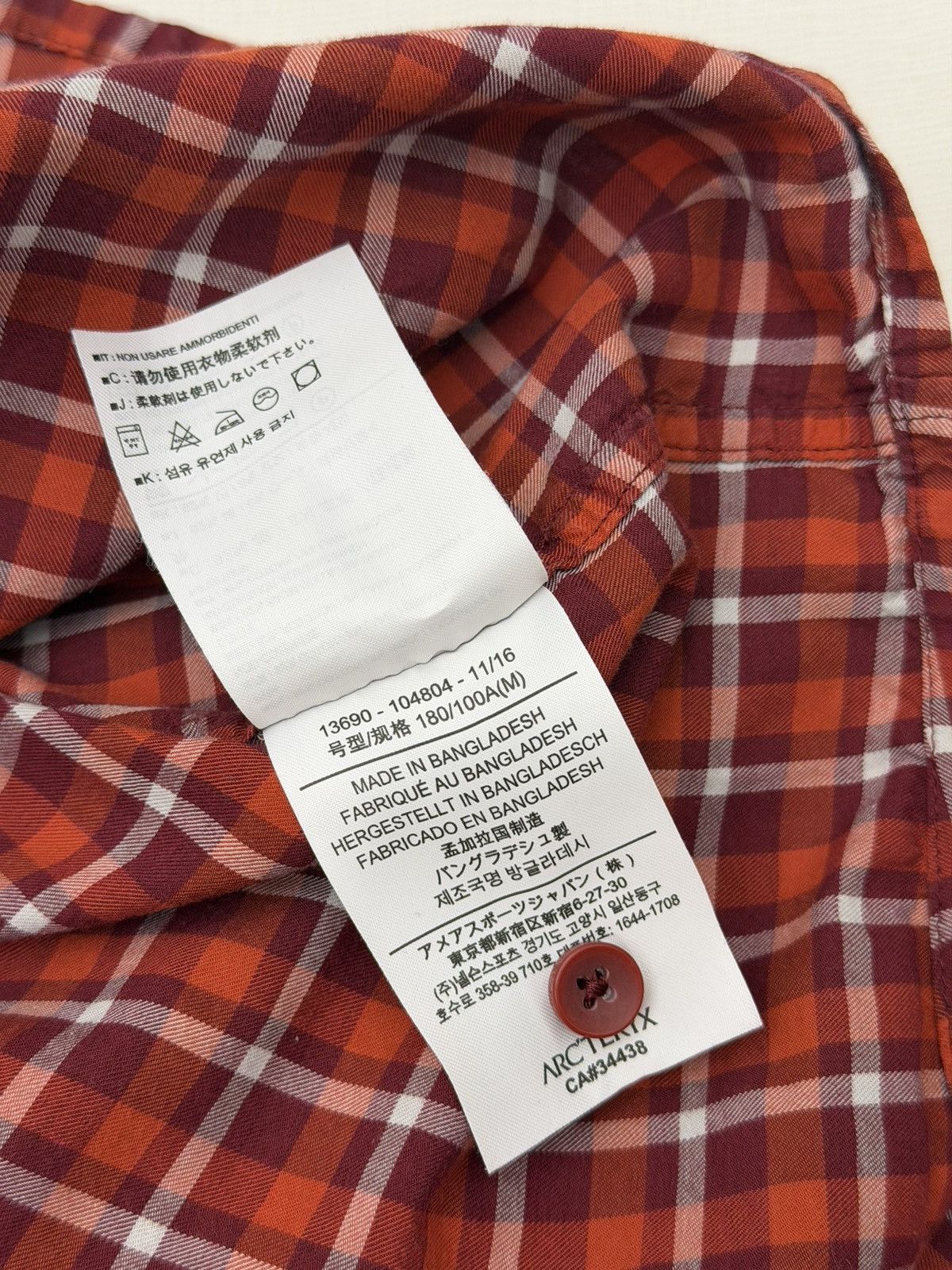 Arc'teryx Arcteryx Red Plaid Shirt 2016 CottonWool Hiking Camp Outdoor Size US M / EU 48-50 / 2 - 6 Thumbnail