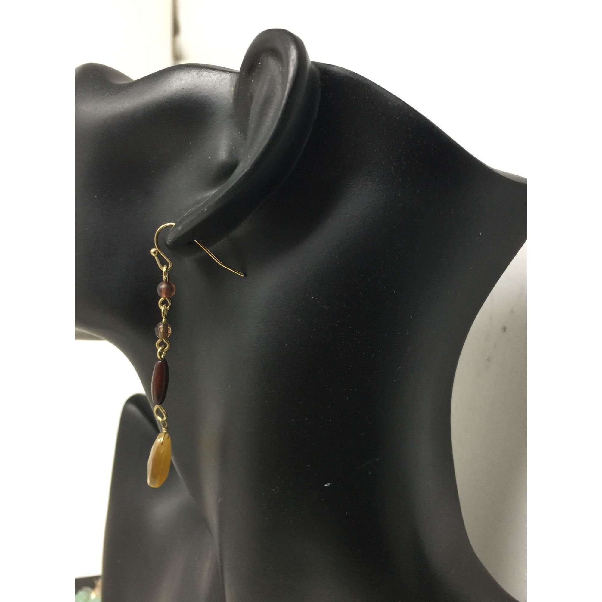Other Women's Dangle/Drop Earrings - Gold Tone with Multi Colored Size ONE SIZE - 6 Thumbnail
