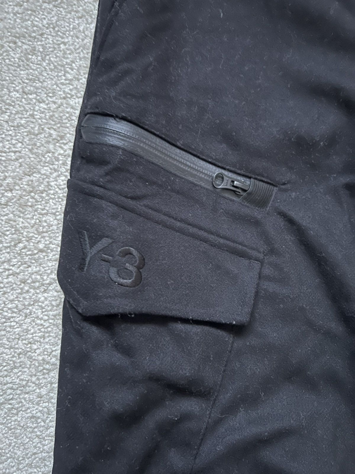 Y-3 Y-3 Black Wool Cargo Pants Size US 30 / EU 46 - 2 Thumbnail
