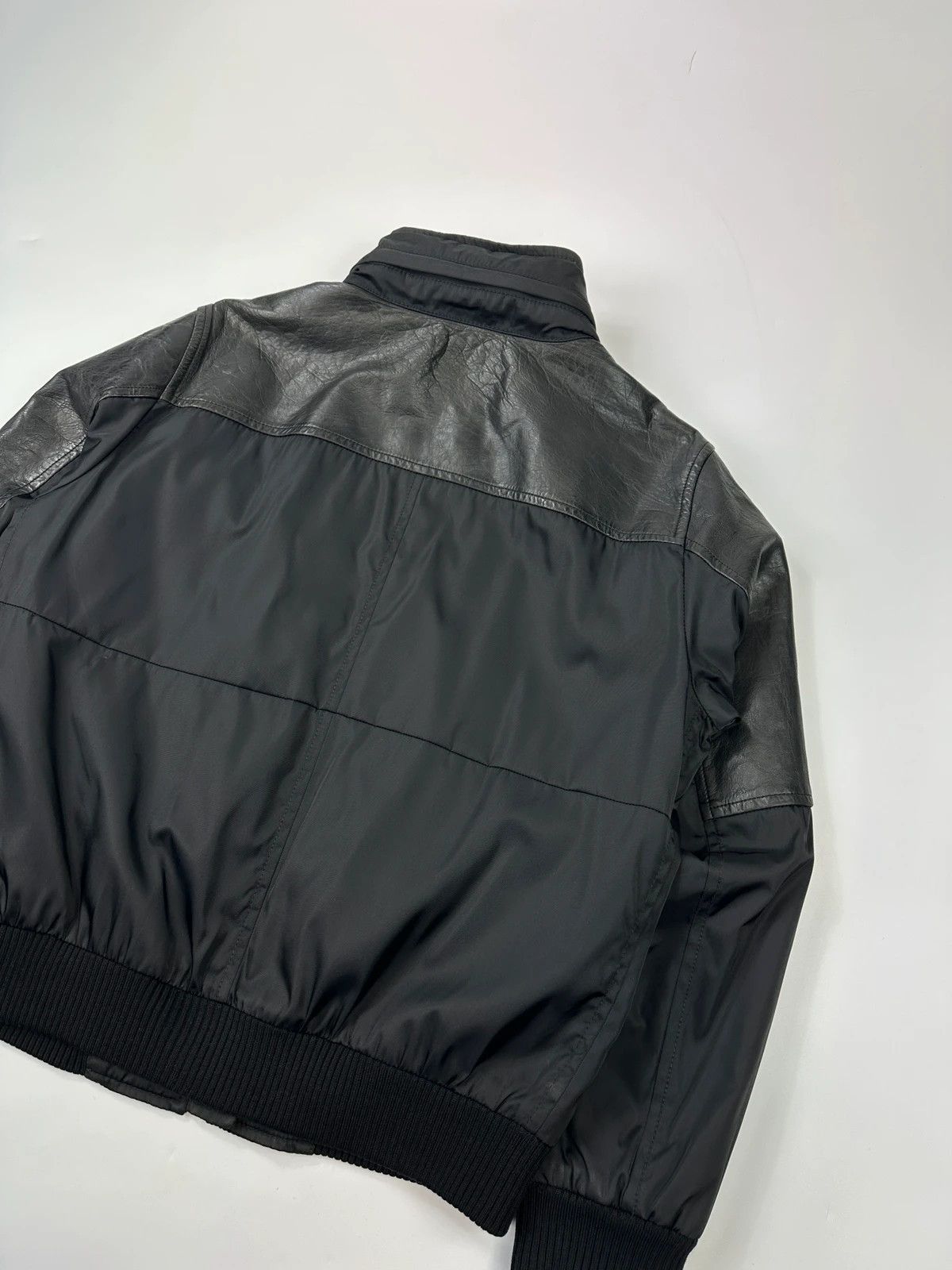 Prada Prada Milano FW09 Black Leather & Nylon Padded Bomber Jacket Size US M / EU 48-50 / 2 - 7 Thumbnail