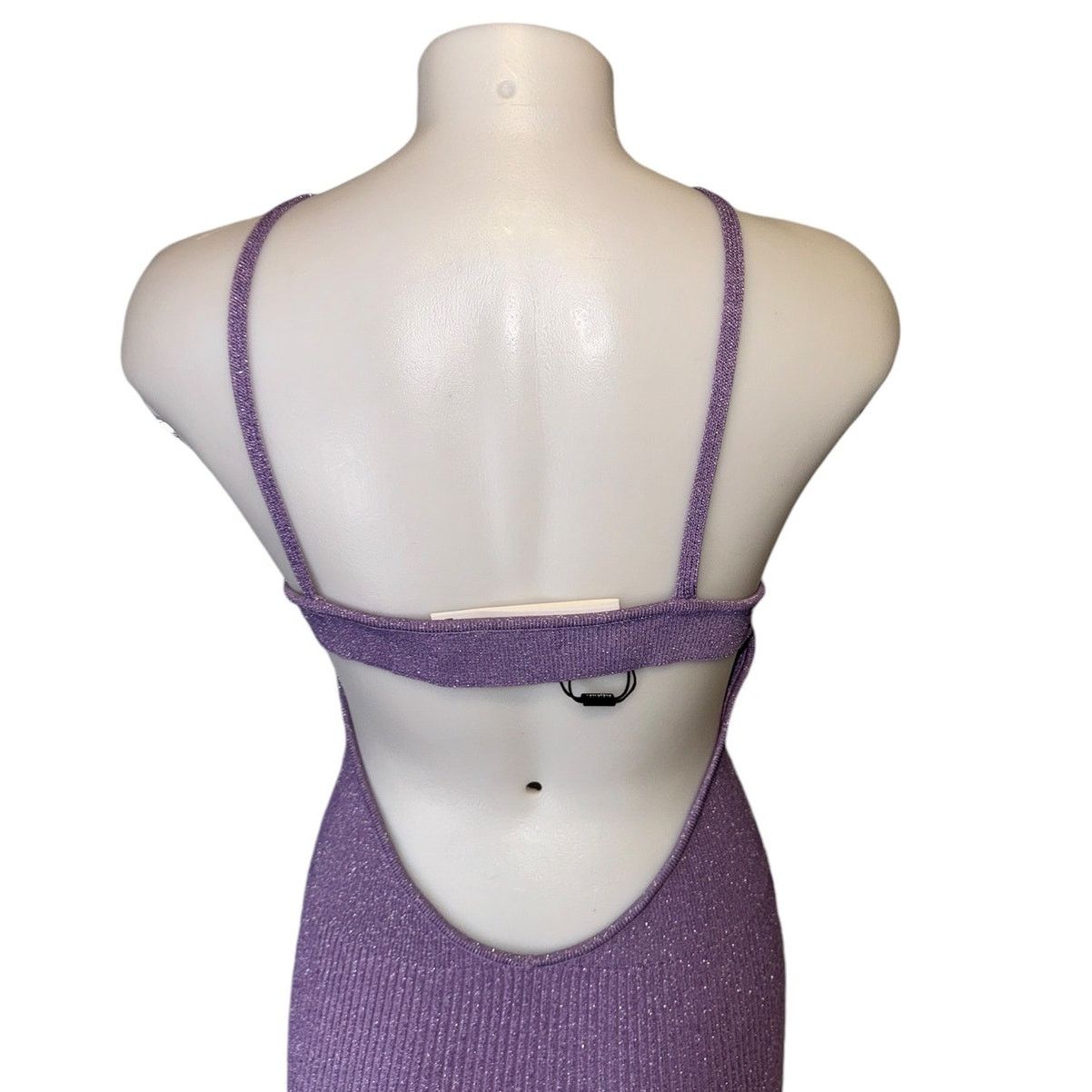 Retrofete New Retrofete Amster Rib Knit Metallic Lilac Dress Sz Large Size L / US 10 / IT 46 - 8 Thumbnail