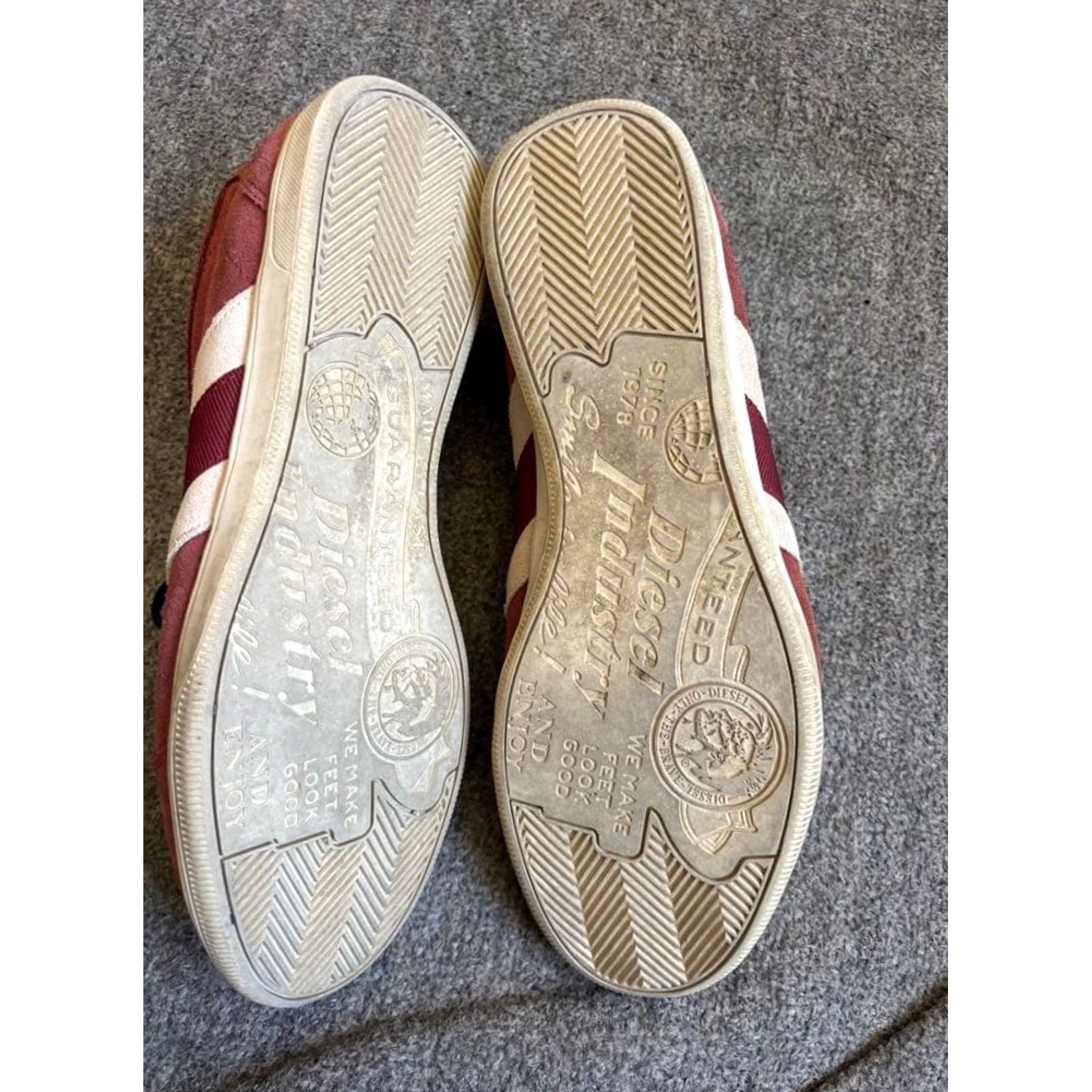 Diesel VINTAGE Diesel Men Sneakers Red Suede Logo Luxury Casual Stylish 10.0US ITA 90s 00s Size US 10 / EU 43 - 5 Thumbnail