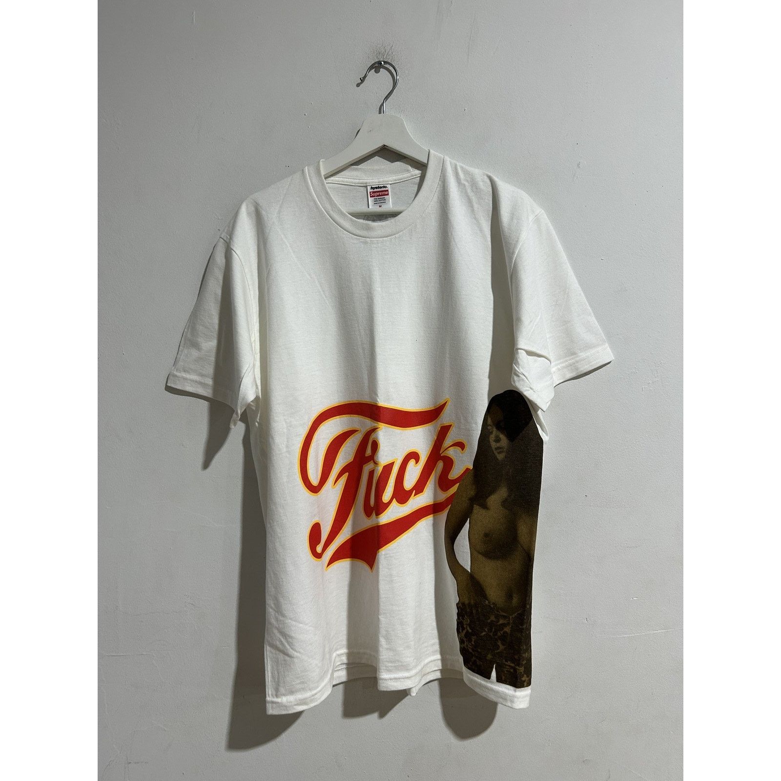 SUPREME HYSTERIC GLAMOUR F**K TEE WHITE SIZE MEDIUM PREOWNED