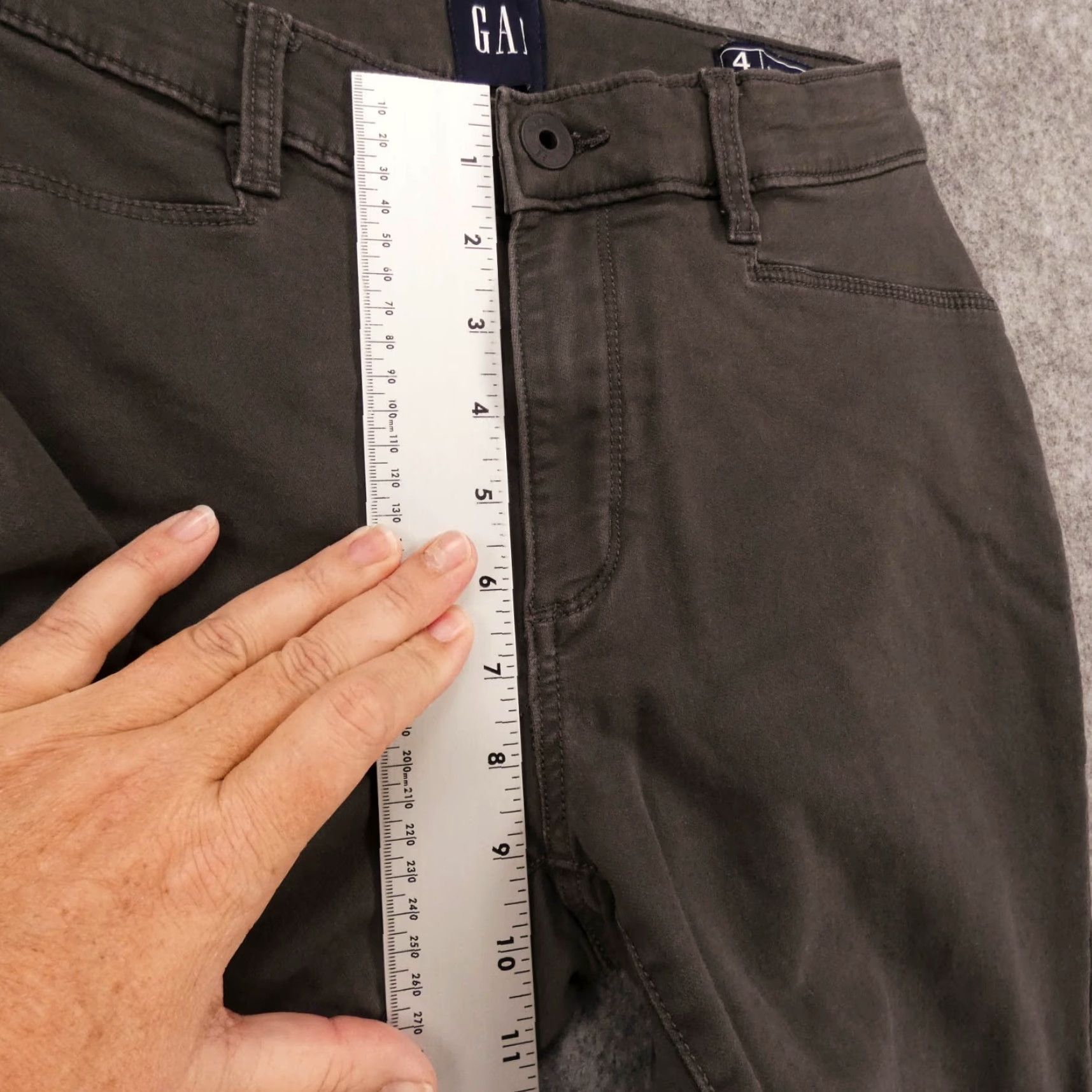 Gap Gap Pants Womens 4 Stretch Skinny Chino Flat Front Gray Size 27" / US 4 / IT 40 - 7 Thumbnail