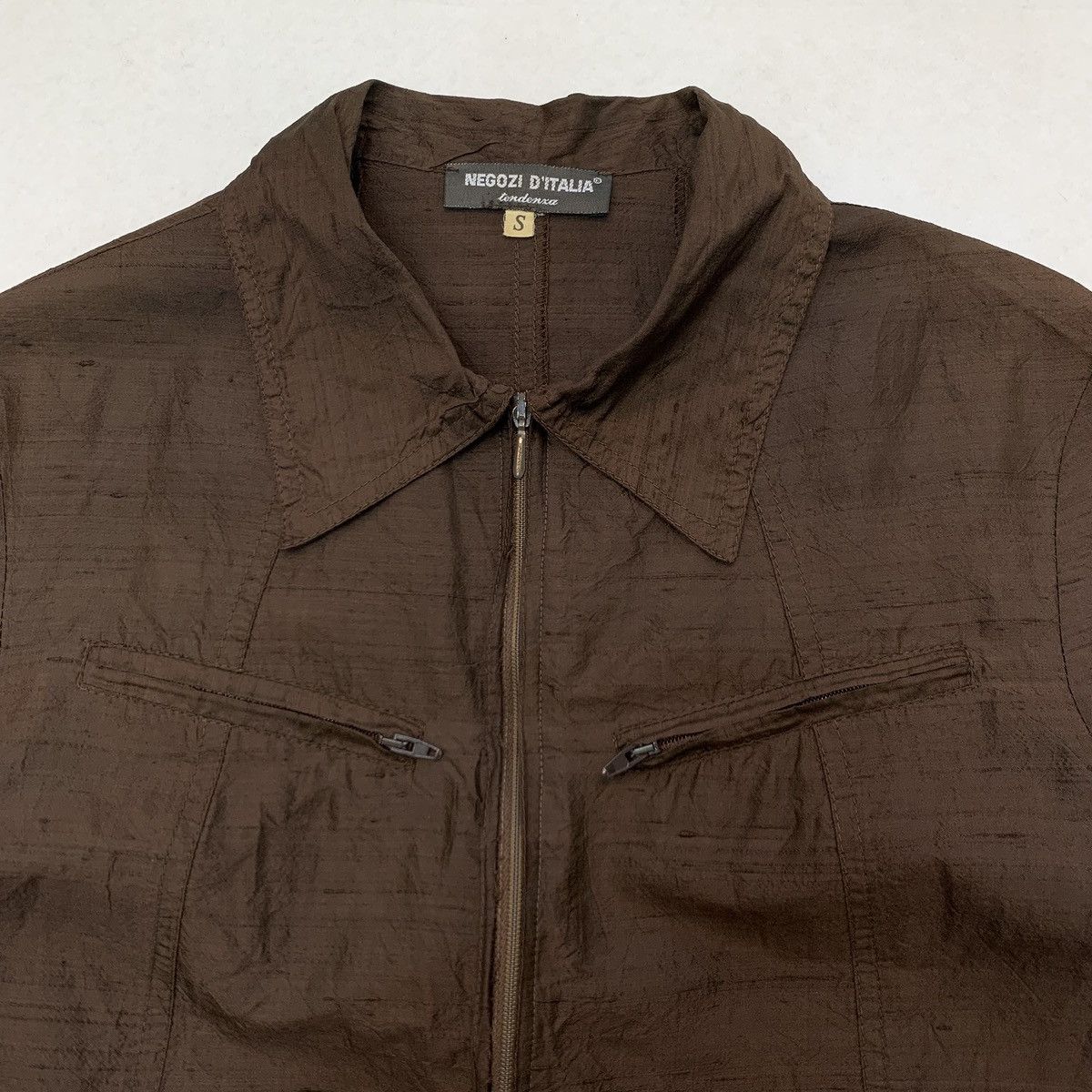 Other 1980s NEGOZI D’ITALIA Tendenza Textured Zip Up Light Jacket Size US S / EU 44-46 / 1 - 2 Thumbnail