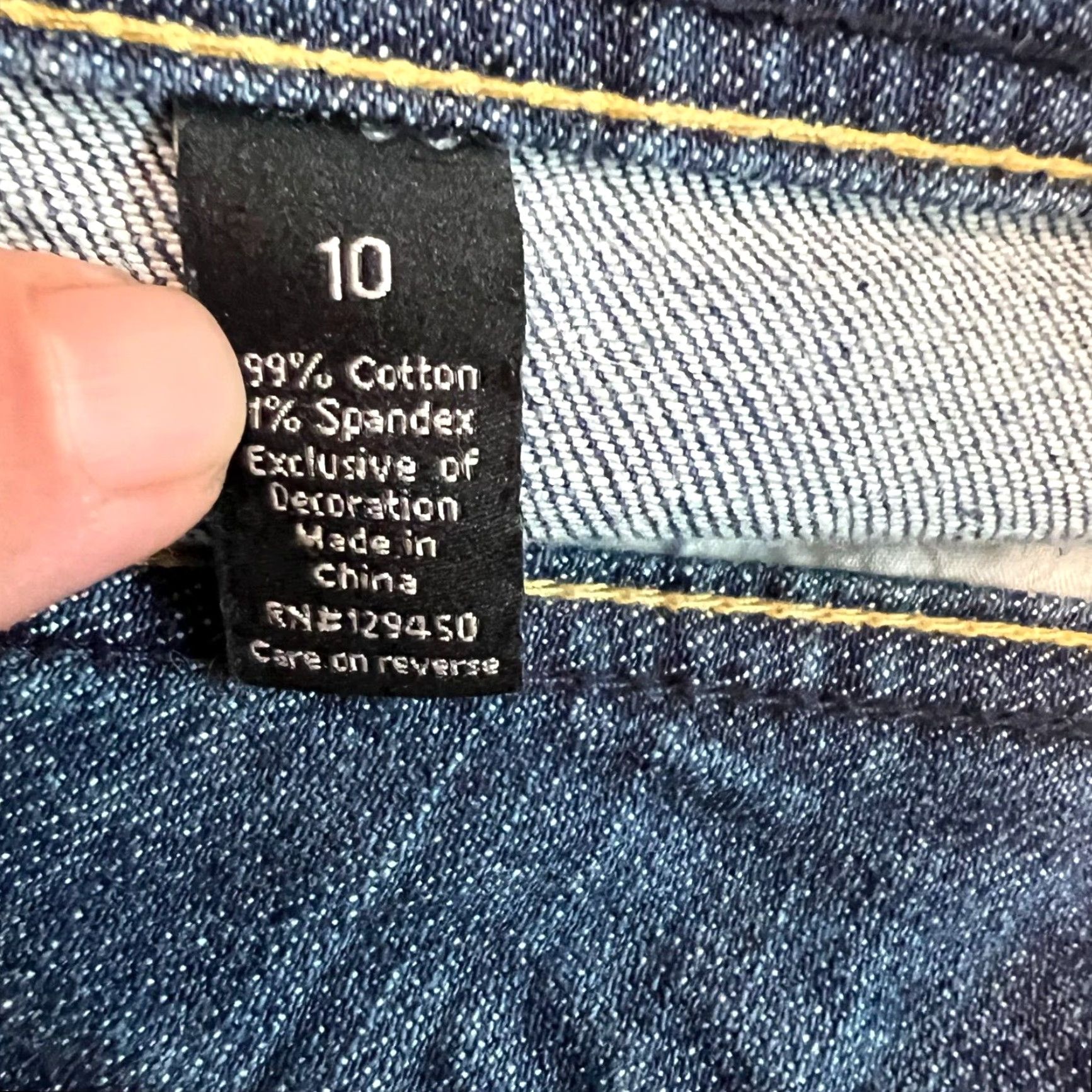 Apt. 9 Apt 9 Denim Mini Skirt Womens 32W 10 Blue 5 Pocket Short Skirt - Denim, Cotton, Regular, US Seller, - Womens Size 24" / US 00 / IT 34 - 7 Thumbnail