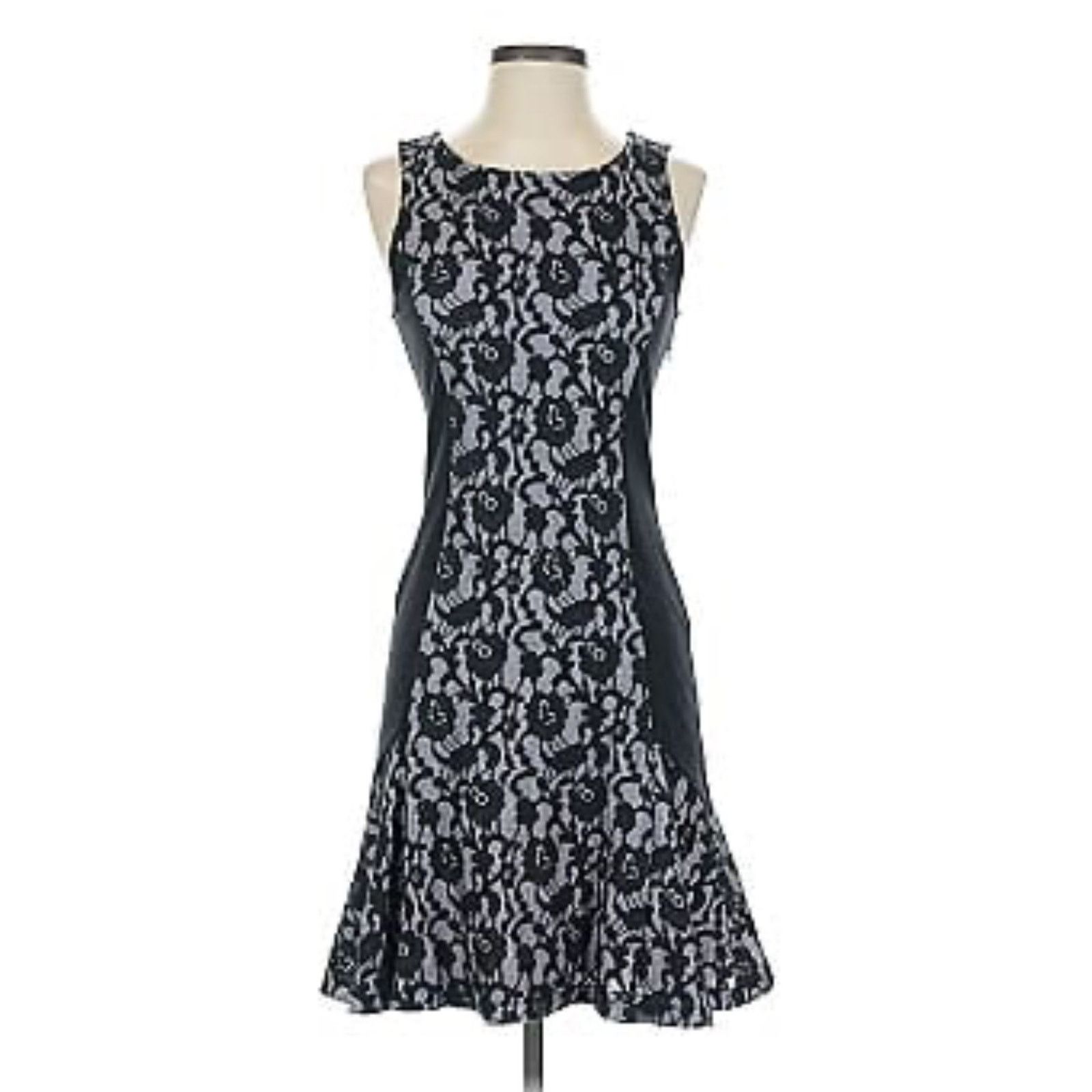 Anthropologie Maeve Women Black Lace Flance Party Dress Size Small Size S / US 4 / IT 40 - 6 Thumbnail