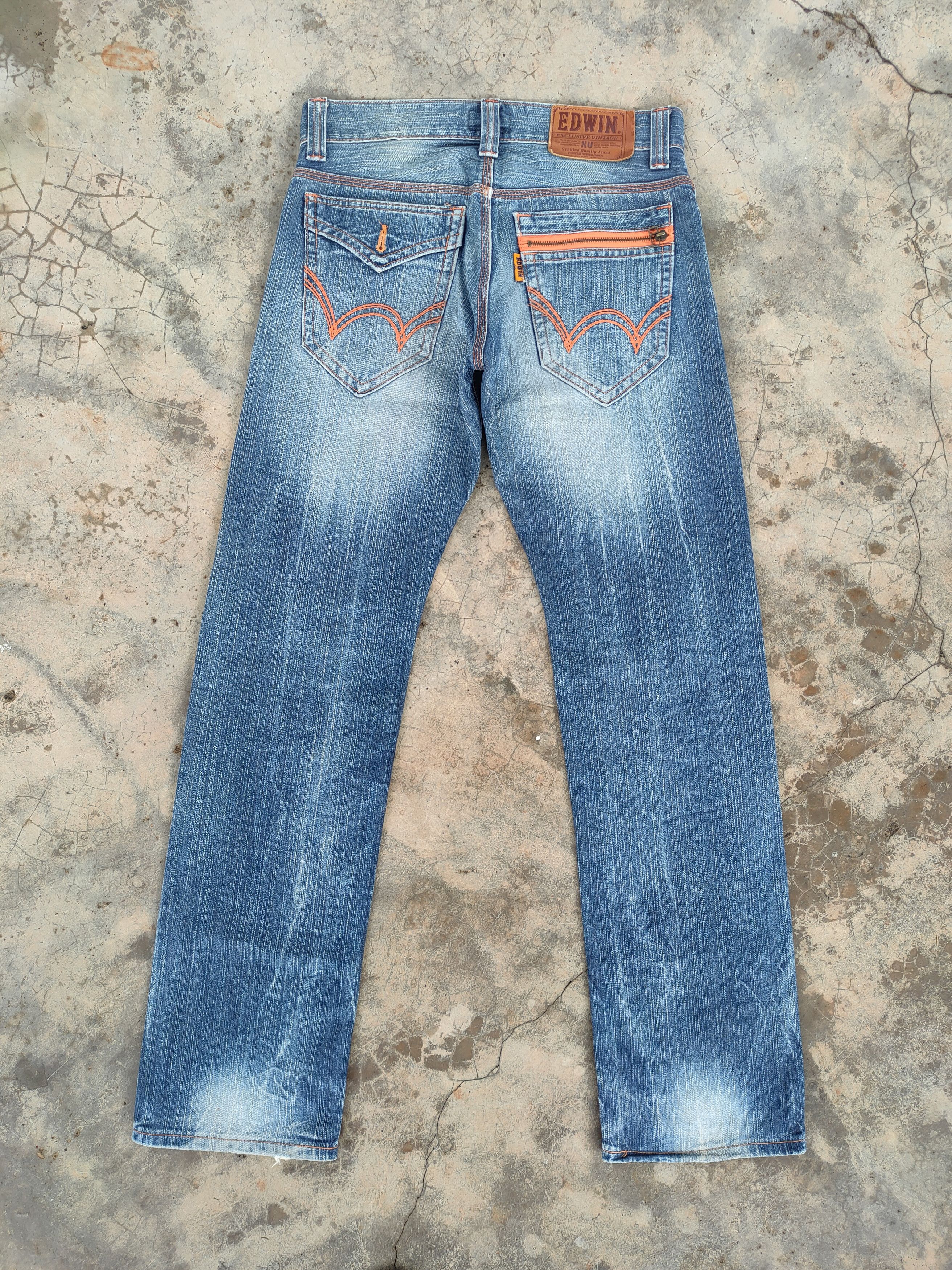 Edwin × Jean × Vintage VINTAGE EDWIN 403 XV FADED RIPPED JEANS DENIM PANTS Size US 33 - 7 Thumbnail