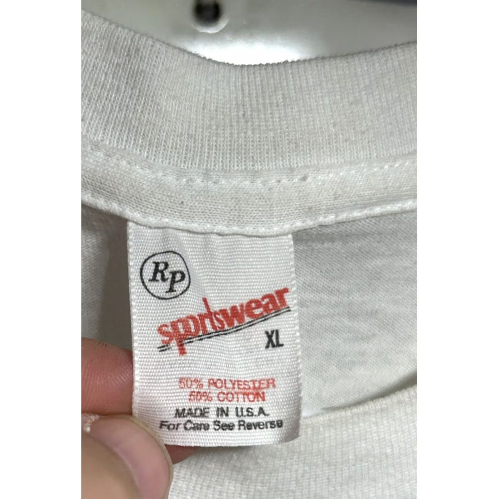 Fruit Of The Loom VINTAGE Fruit of the Loom Shirt Men White XL Crew Neck Short Sleeve Graphic Tee Ad Campaign Chip 1988 World Championship Made In USA Size US XL / EU 56 / 4 - 5 Thumbnail