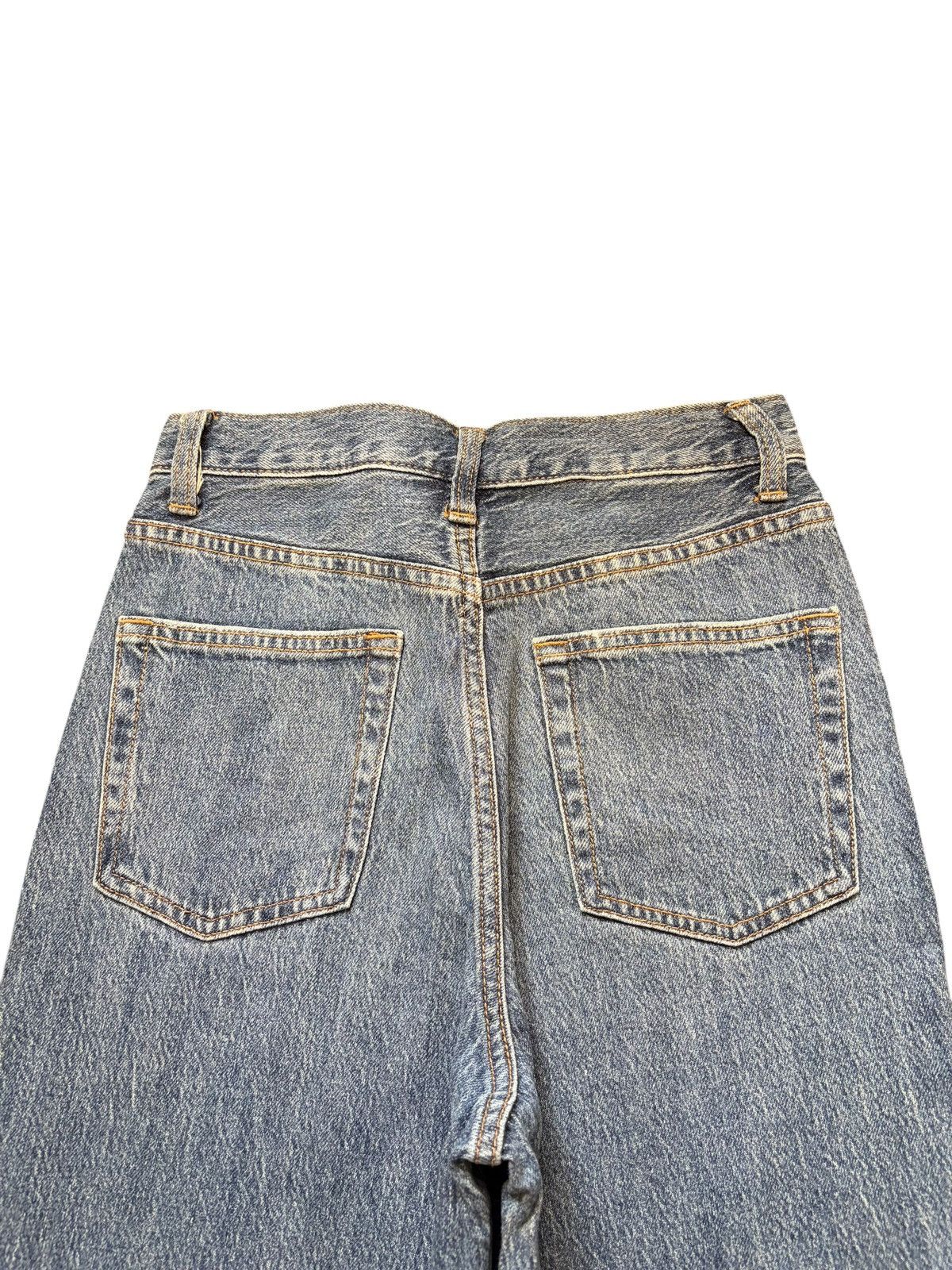 GU Vintage Gu Blue Wash Distressed Baggy Jeans Size 25" / US 0 / IT 36 - 4 Thumbnail