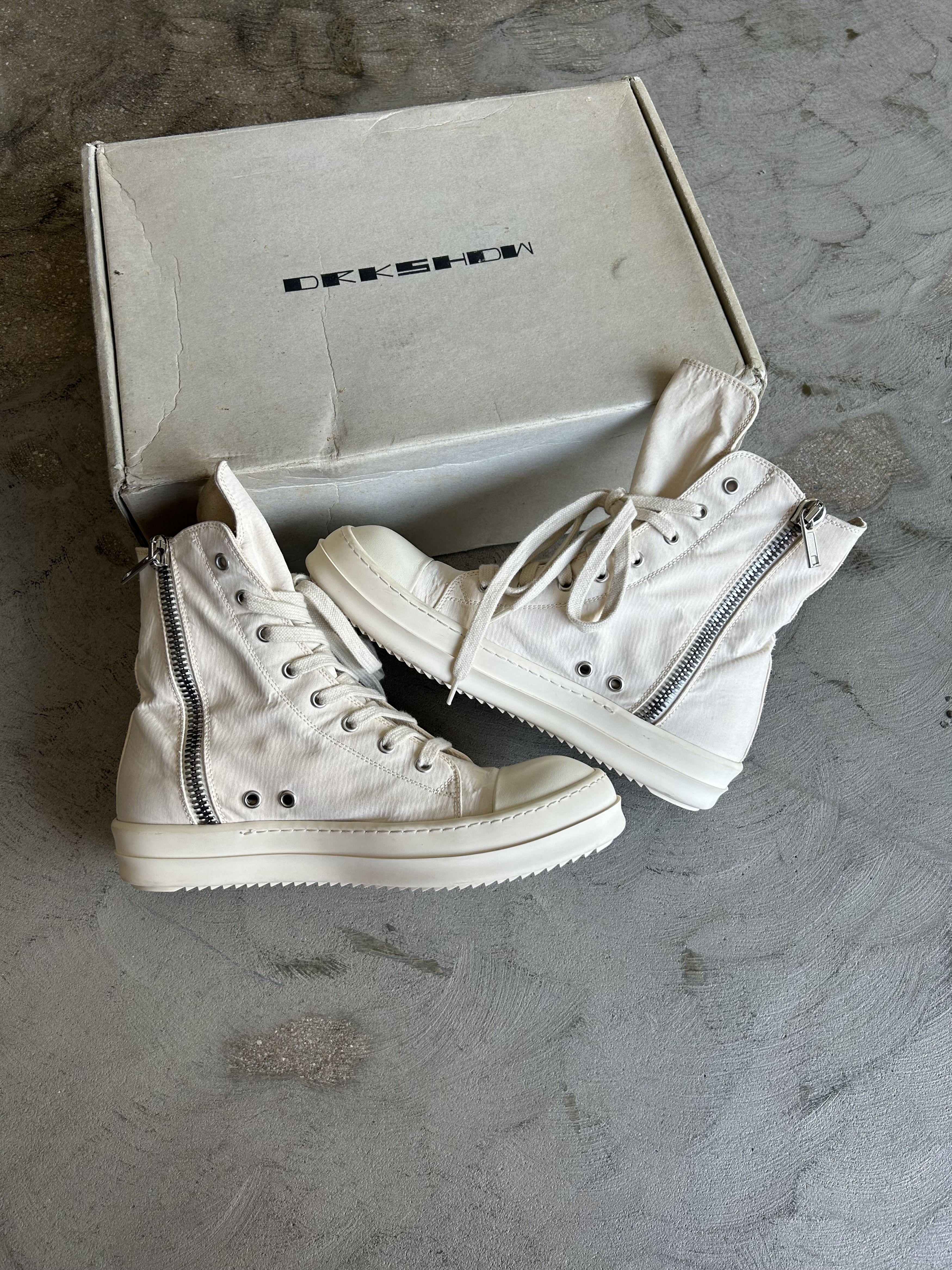 Rick Owens Drkshdw Rick Owens Drkshdw Canvas Ramones Size US 6 / EU 39 - 2 Thumbnail