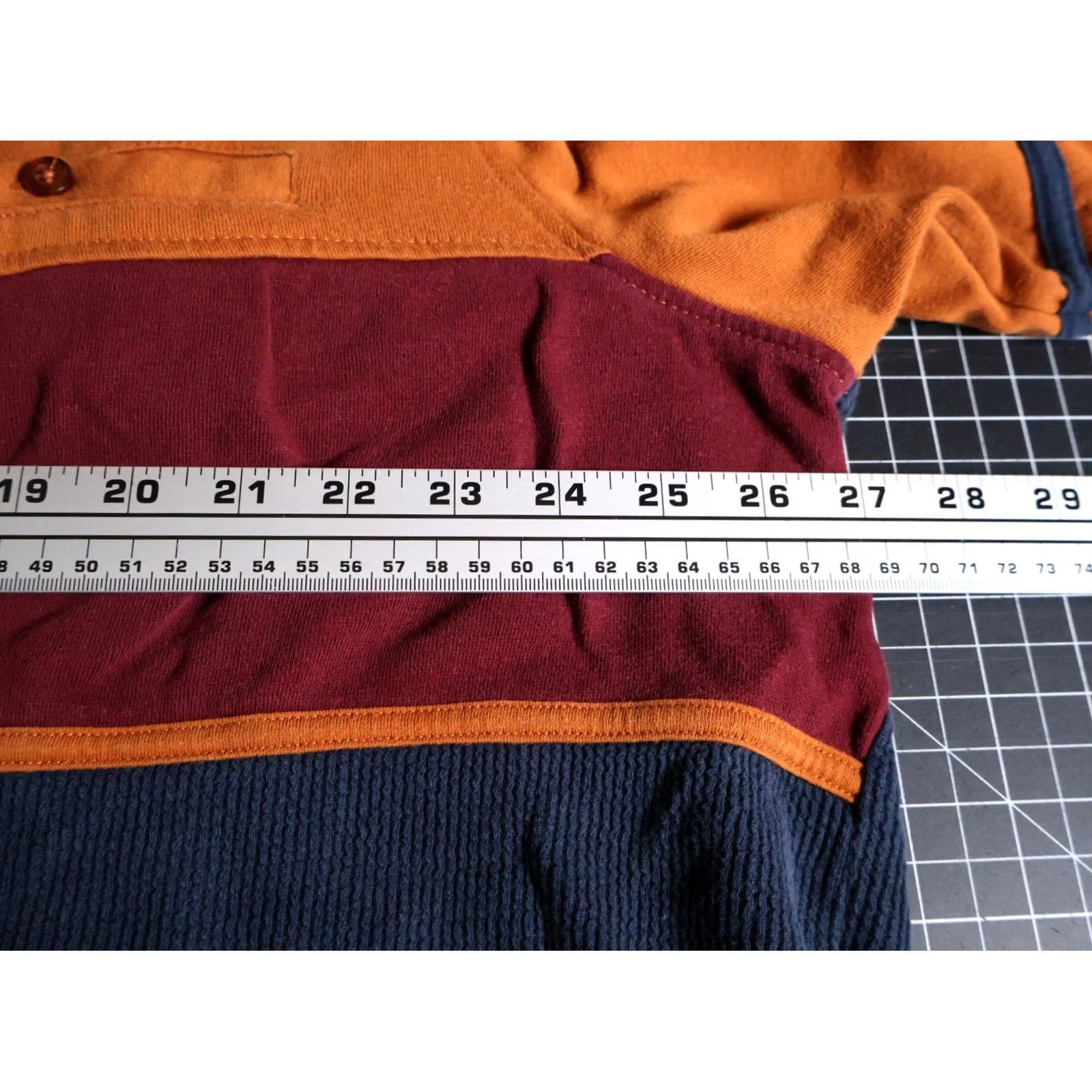 Haband VINTAGE Haband Polo Shirt Knit Striped 3XL Blue Orange Long Sleeve Cotton Blend Mens 90s Retro Size US XXL / EU 58 / 5 - 5 Thumbnail