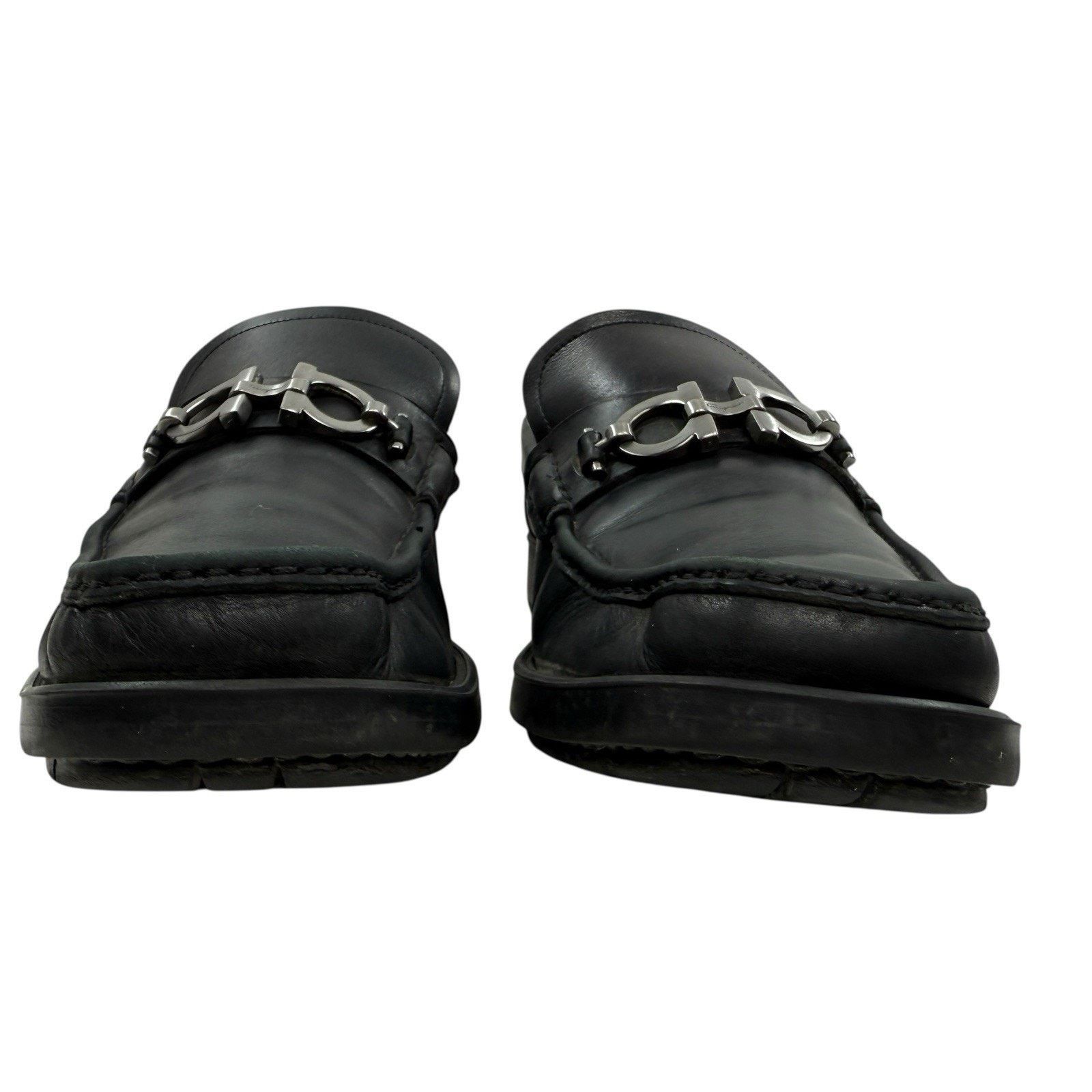 Salvatore Ferragamo Ferragamo David Leather Loafers Gancini Horse Bit Size 10 EE Size US 10 / EU 43 - 5 Thumbnail