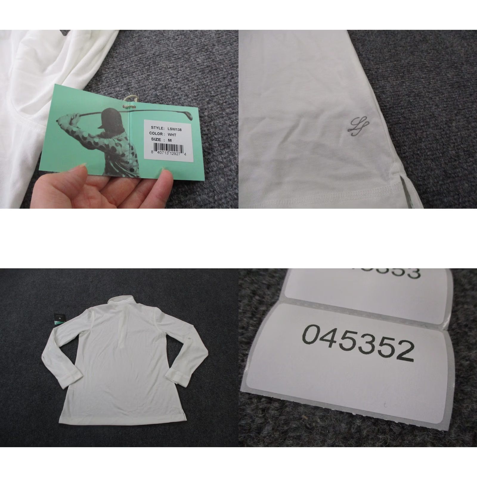 Vintage Linksoul Polo Shirt Womens M White Cotton Knit Button Collared Short Description Size M / US 6-8 / IT 42-44 - 8 Thumbnail