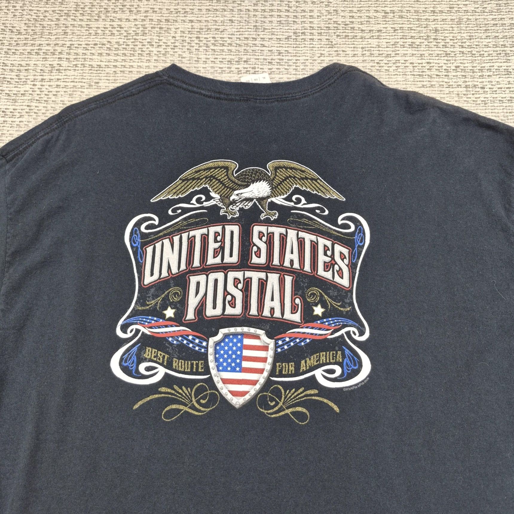 Gildan VINTAGE United States Postal Worker Shirt Mens XL Blue Youngstown OH Graphic Gildan Size US XL / EU 56 / 4 - 2 Thumbnail
