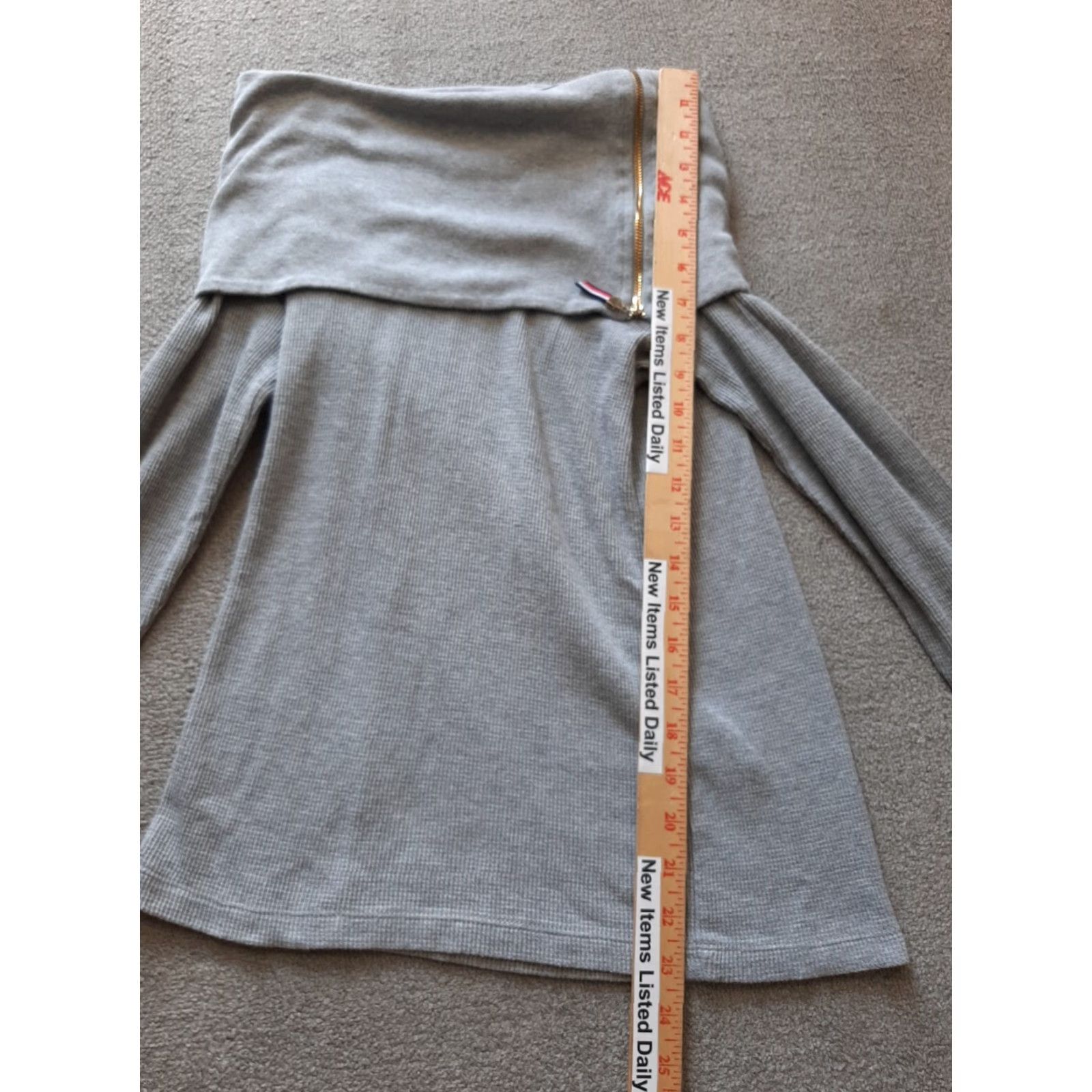 Tommy Hilfiger Tommy Hilfiger Women's S Thermal Long Sleeve Top Gray Blouse Size S / US 4 / IT 40 - 3 Thumbnail