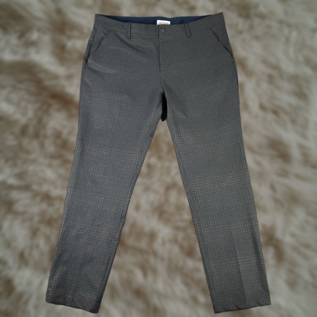 Adidas Adidas Pants Mens 38x32 Gray Plaid Golf Stretch Athletic Tapered Performance Chino Straight Pockets Logo Zip Front Casual Business Size US 38 / EU 54 - 1 Thumbnail