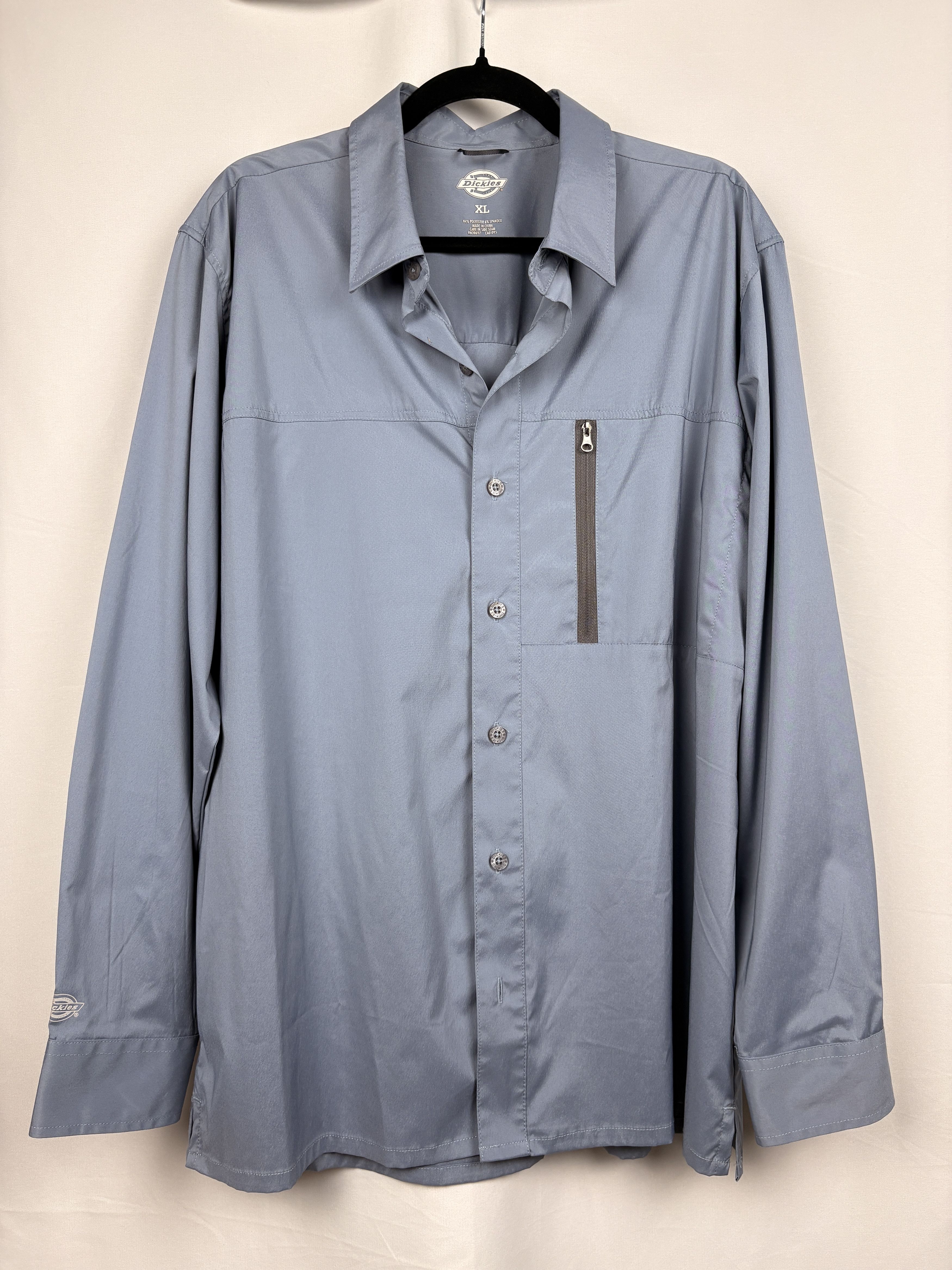 Dickies Men’s Dickies Work Shirt XL Zip Pocket Stretch Button Up Size US XL / EU 56 / 4 - 1 Thumbnail
