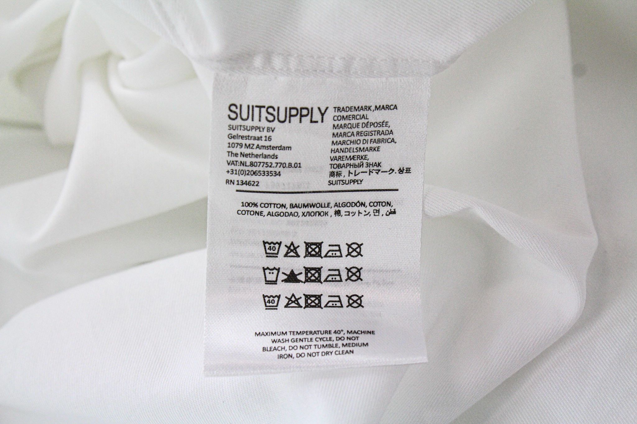 Suitsupply 43/47 Extra Slim Cotton White Cutaway Twill 72522 Size 42R - 6 Thumbnail