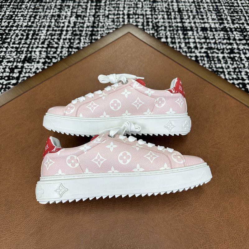 Louis Vuitton Louis Vuitton Pink Leather Fashion Sneakers - Size US 7.5 / EU 40-41 - 4 Thumbnail