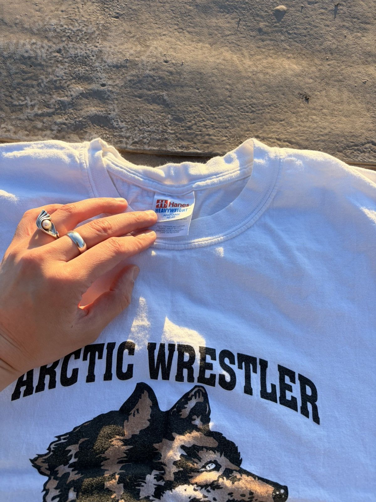 Vintage Wolf Crop Tee Size US M / EU 48-50 / 2 - 2 Thumbnail