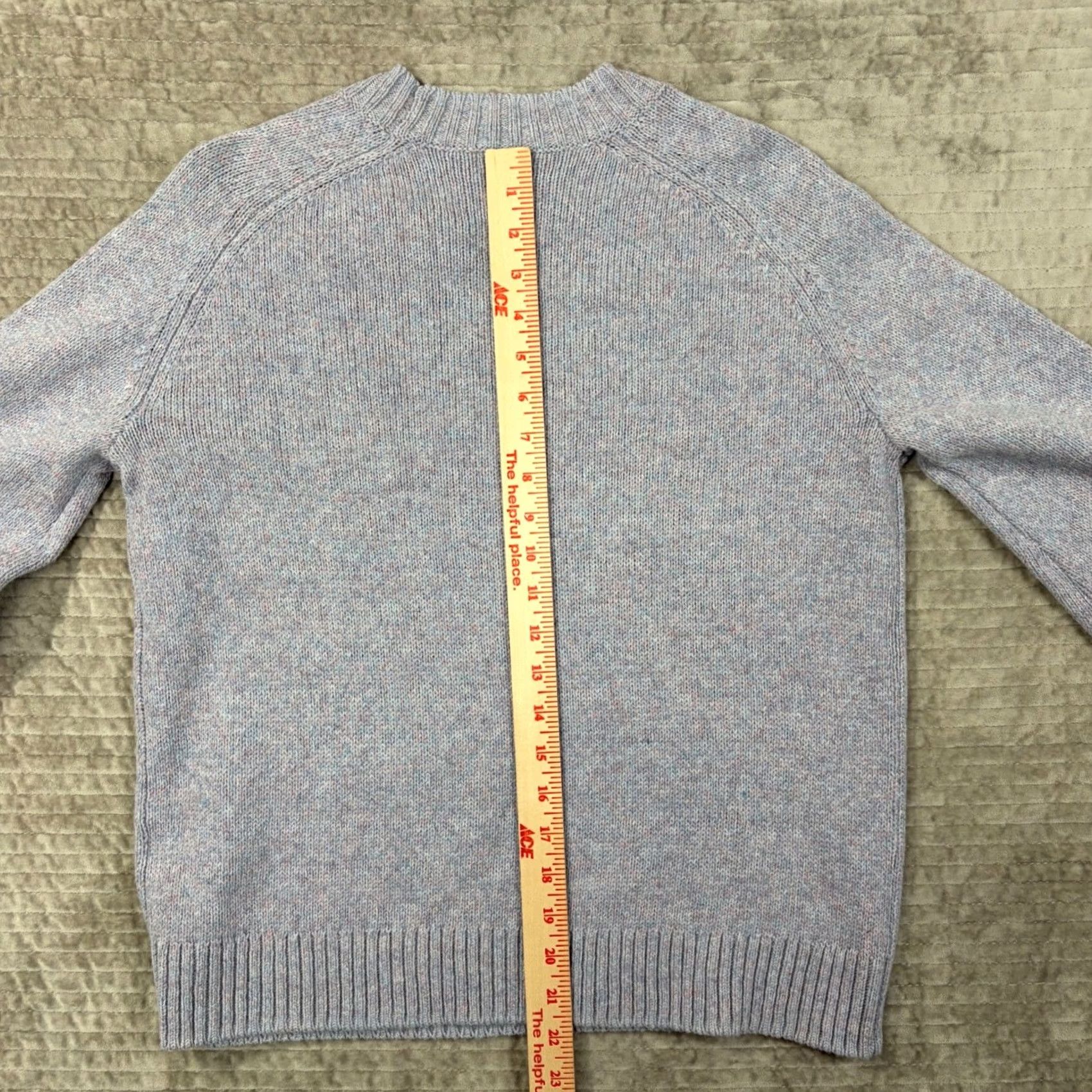 Smartwool SmartWool Womens Crewneck Sweater Blue Marled Wool Blend L Raglan Long Sleeve Pullover Casual Fall Winter Shirt Womens Size L / US 10 / IT 46 - 2 Thumbnail