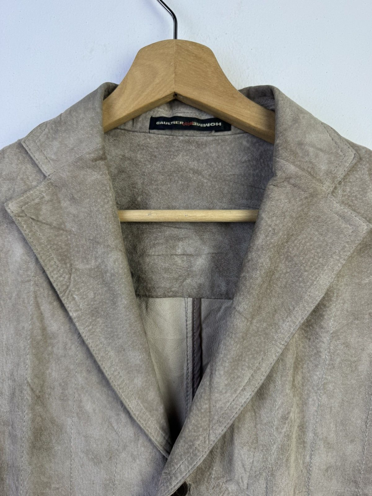 Jean Paul Gaultier Vintage Jean Paul Gaultier Leather Blazer jacket Size 48S - 3 Thumbnail