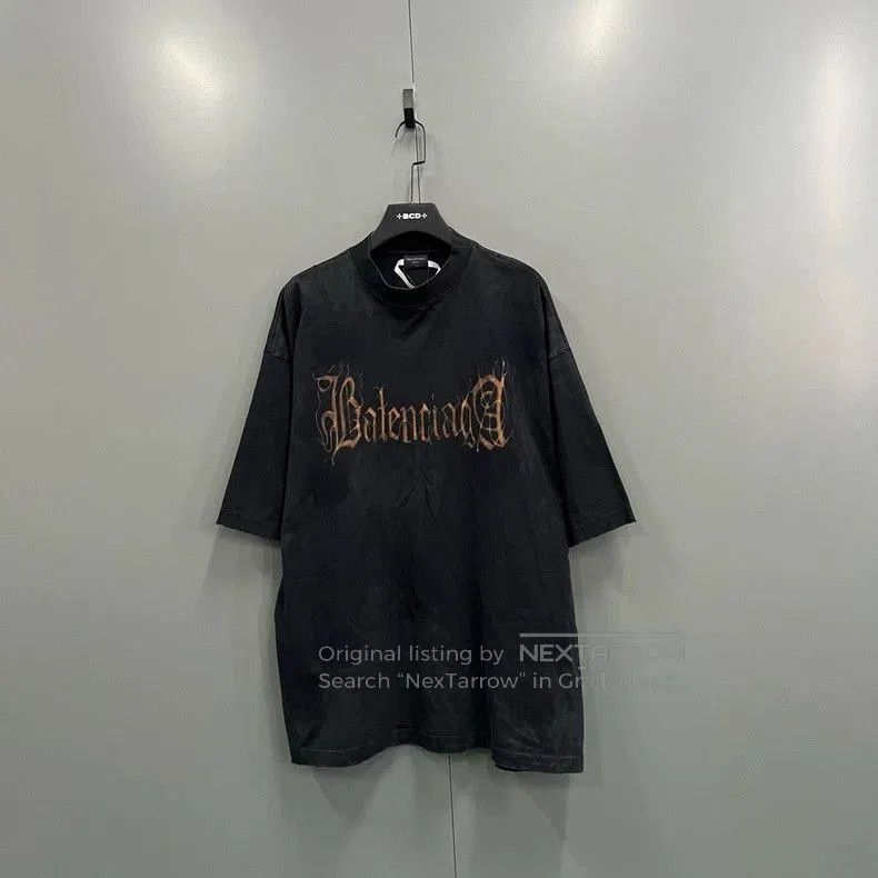 Balenciaga Abstract Logo Print Short Sleeve.