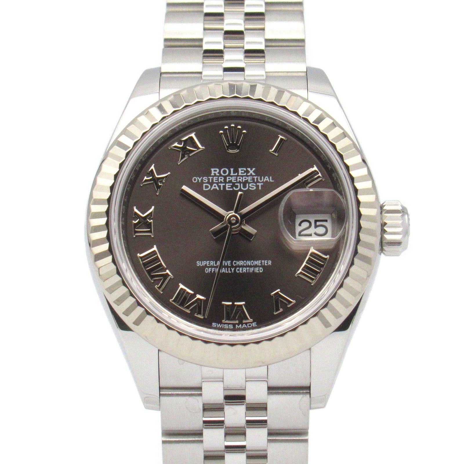 Rolex Rolex Datejust Random Number Women Watch Automatic Winding K18Wg (White Gold) Stainless Steel Gray Size ONE SIZE - 1 Thumbnail