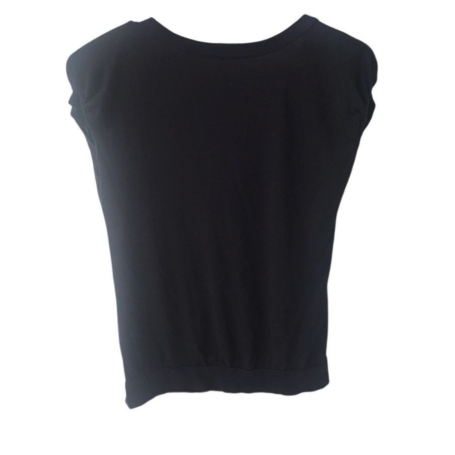Express Express Black Scoop Neck Short Sleeve Top - Small Size S / US 4 / IT 40 - 2 Thumbnail