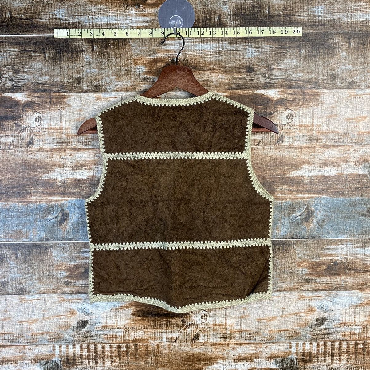 Leather DL Japan handmade leather vintage Brown Vest #C1136 Size US XS / EU 42 / 0 - 12 Thumbnail