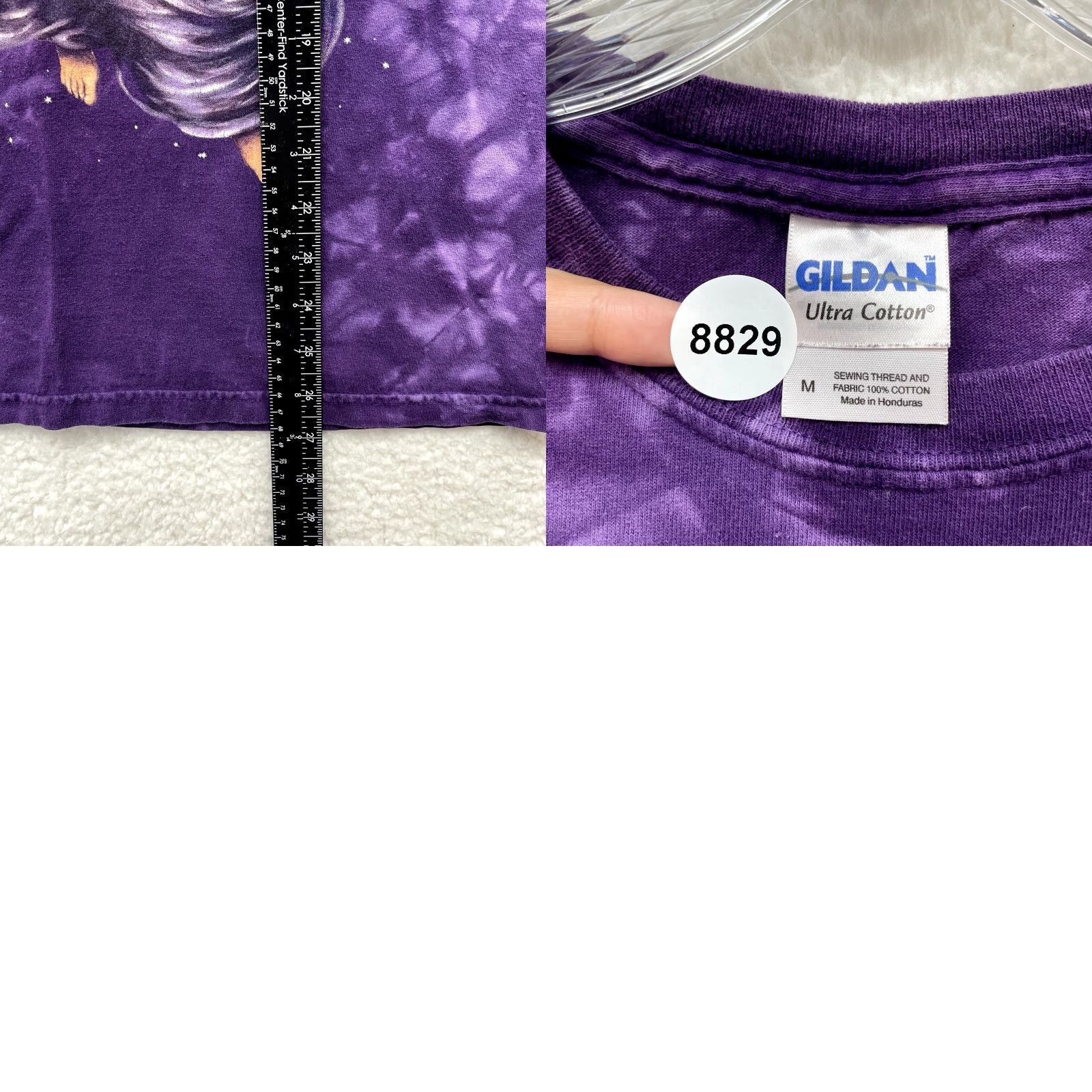 Gildan VINTAGE Y2K Angel Graphic T-Shirt Medium Purple Tie-Dye Unisex M Shirt Mens Womens Girls критер Size US M / EU 48-50 / 2 - 8 Thumbnail