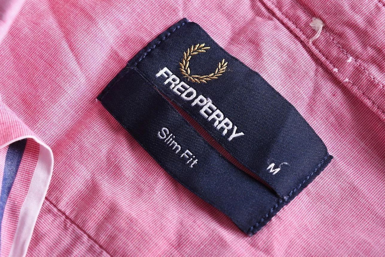 Fred Perry Fred Perry Pink Cotton Short Sleeve Slim Fit Shirt Size US M / EU 48-50 / 2 - 5 Thumbnail