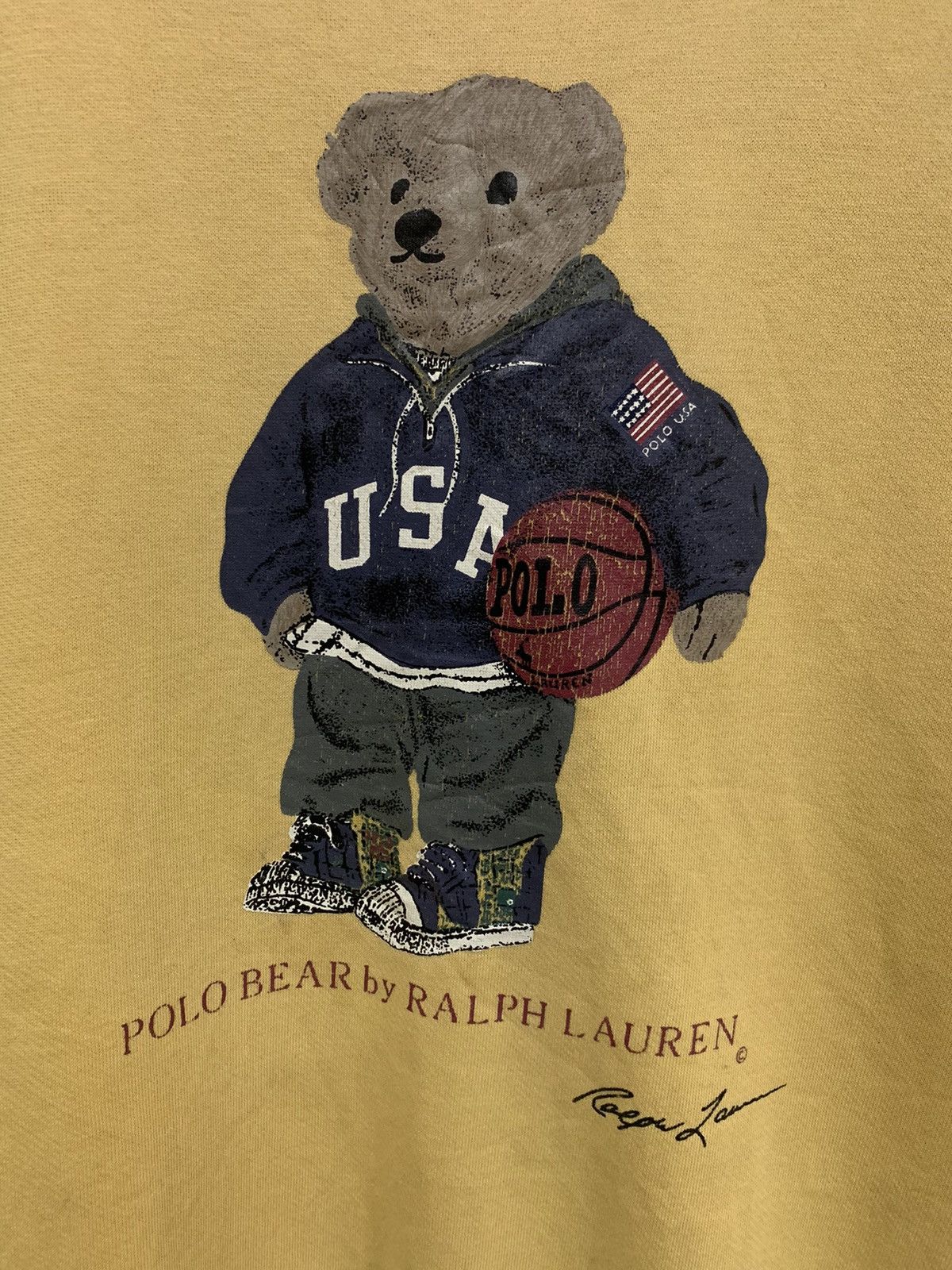 Polo Ralph Lauren × RRL Ralph Lauren × Ralph Lauren Vintage Polo Bear By Polo Ralph Lauren Sweatshirt Distress Size US L / EU 52-54 / 3 - 2 Thumbnail