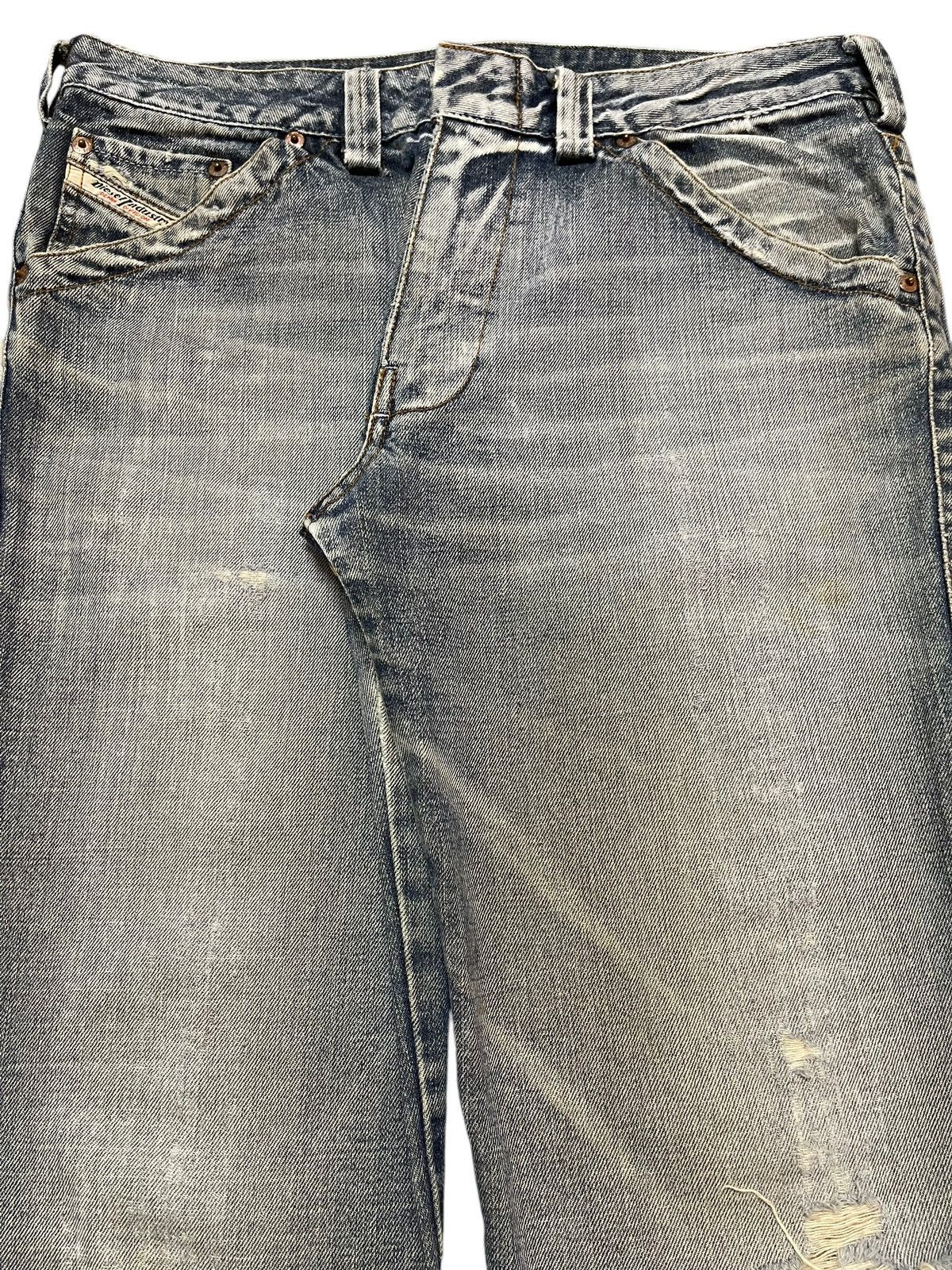 Diesel Vintage Diesel Industry Faded Wash Distressed Wide Leg Jeans Size US 32 / EU 48 - 4 Thumbnail