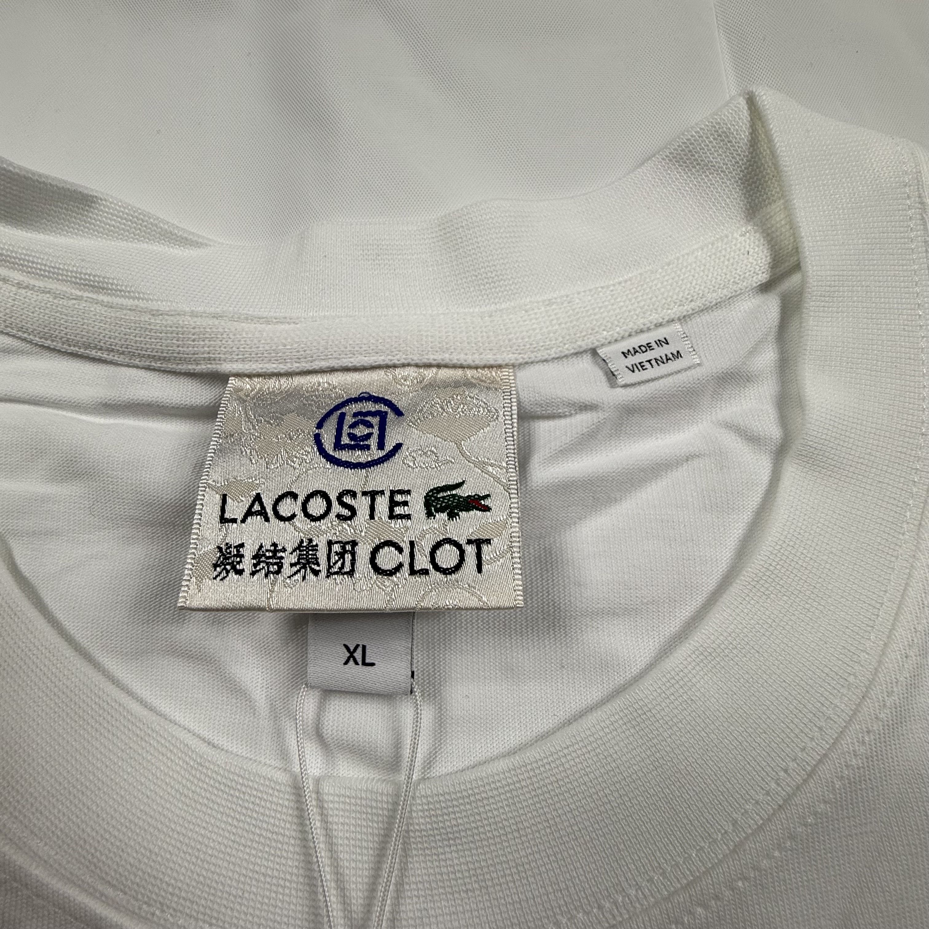 CLOT × Lacoste Lacoste x CLOT White Blue Crocodile Graphic T-Shirt XL NEW Size US XL / EU 56 / 4 - 8 Thumbnail