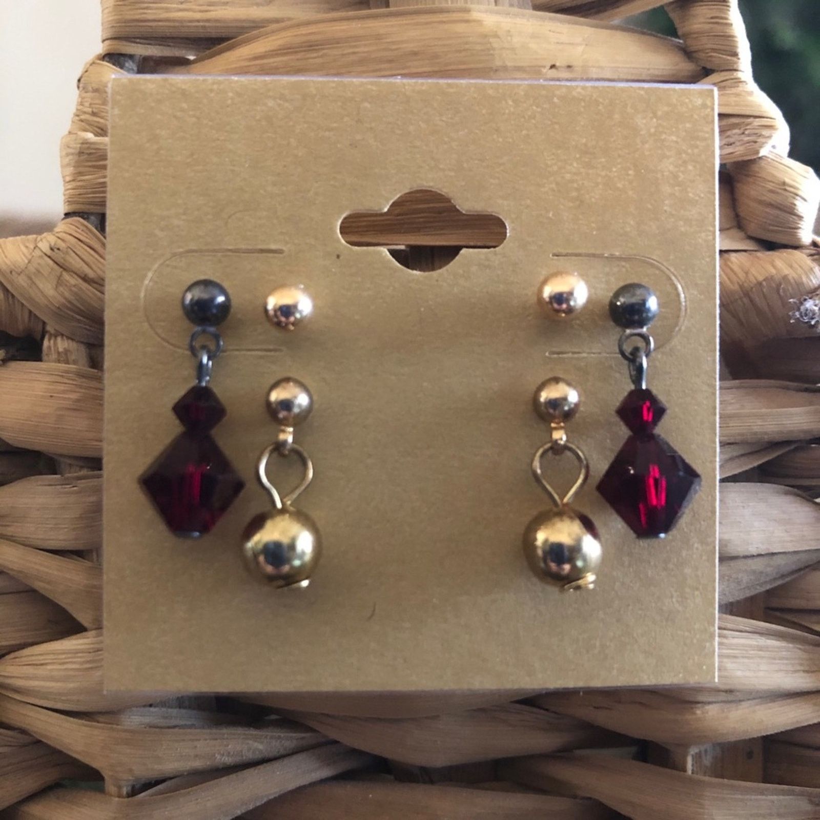 Vintage Vintage set of three elegant style earrings Size ONE SIZE - 1 Thumbnail