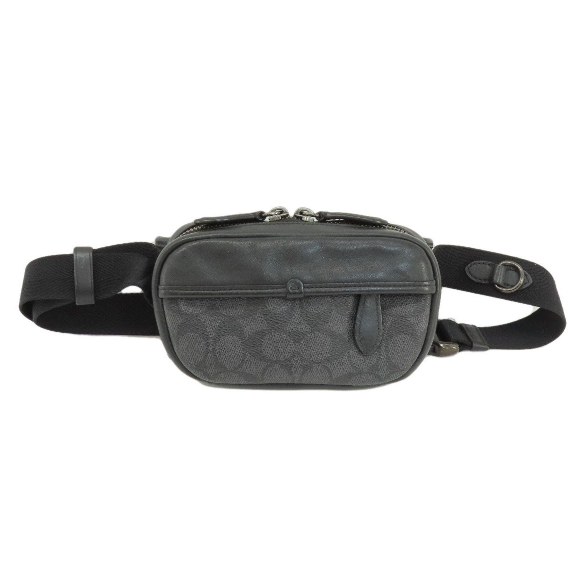 image of Coach C2596 Body Bag Signature Pvc/leather Women's Coach in Black