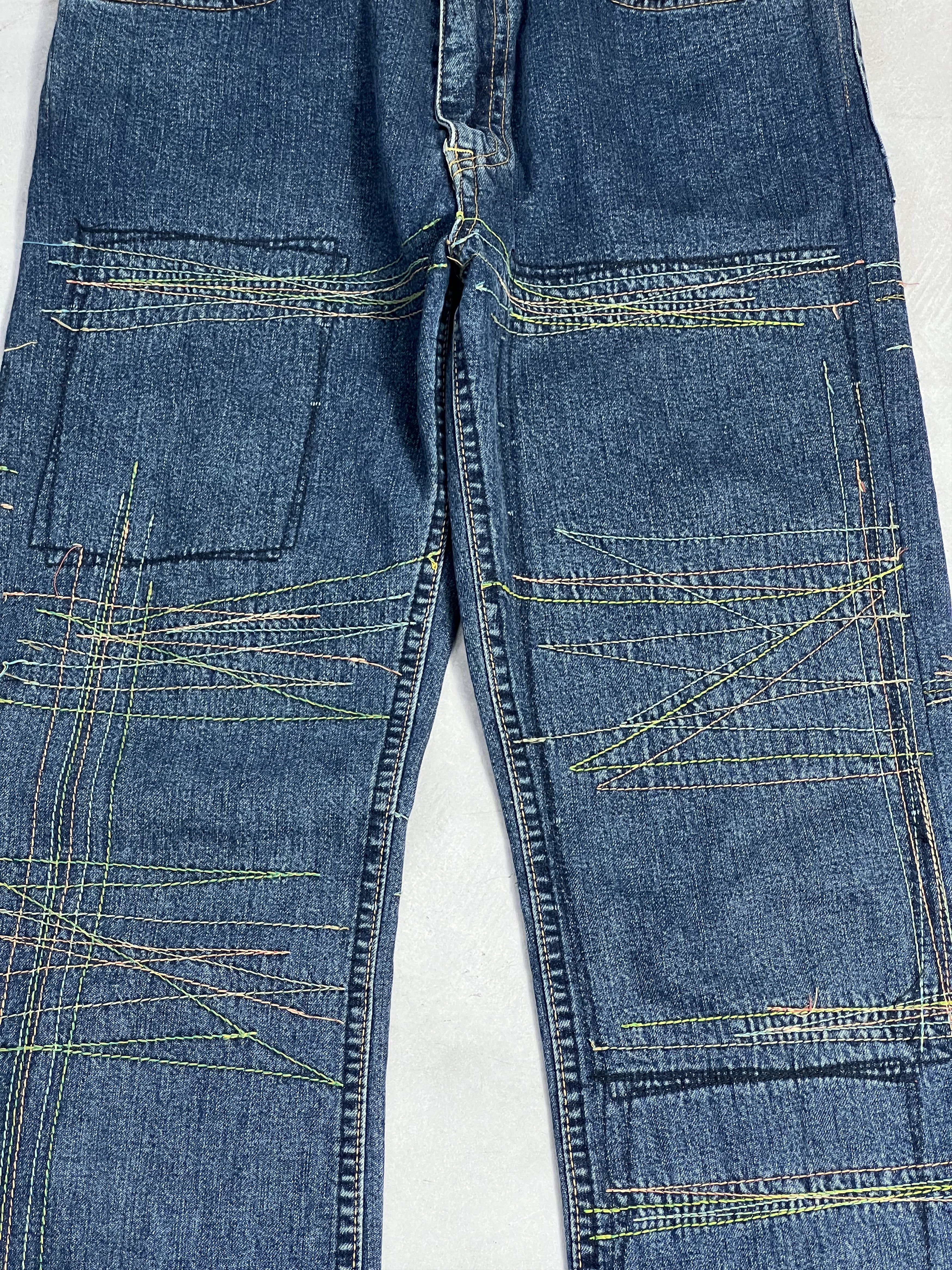 Hysteric Glamour Vtg Kinky Jeans HYSTERIC GLAMOUR Embroidered Denim GTMPT540 Size 25" / US 0 / IT 36 - 2 Thumbnail