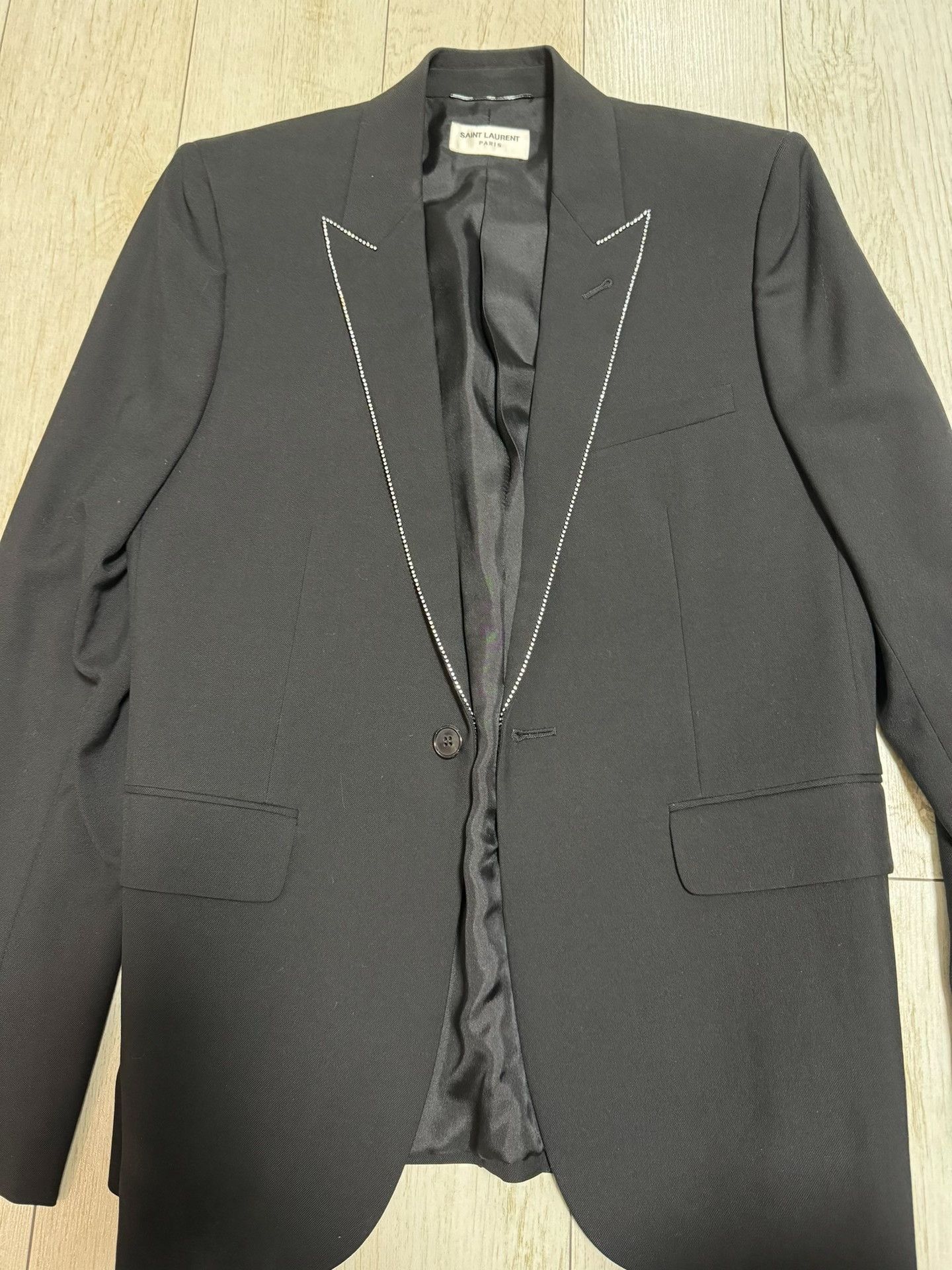 Saint Laurent Paris Saint Laurent Limited Runway Diamond Lapel Blazer Size US S / EU 44-46 / 1 - 1 Thumbnail