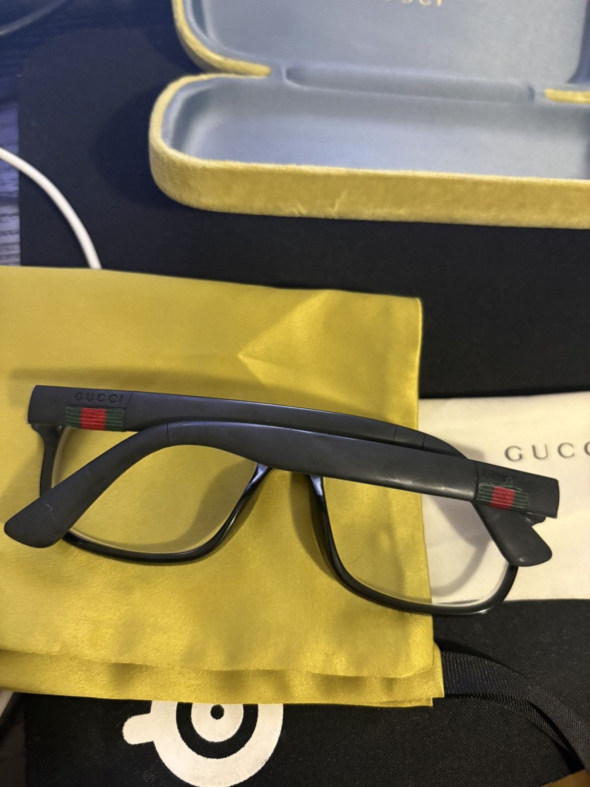 Gucci Gucci Classic Red/Green Prescription Eye Wear Size ONE SIZE - 2 Thumbnail