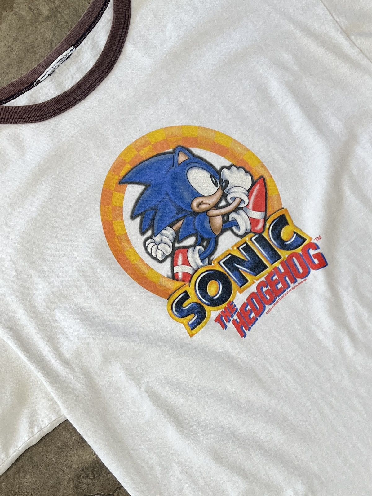 Vintage Vintage Sonic the Hedgehog Sega Video Game Ringer Tee Large Size US L / EU 52-54 / 3 - 1 Thumbnail