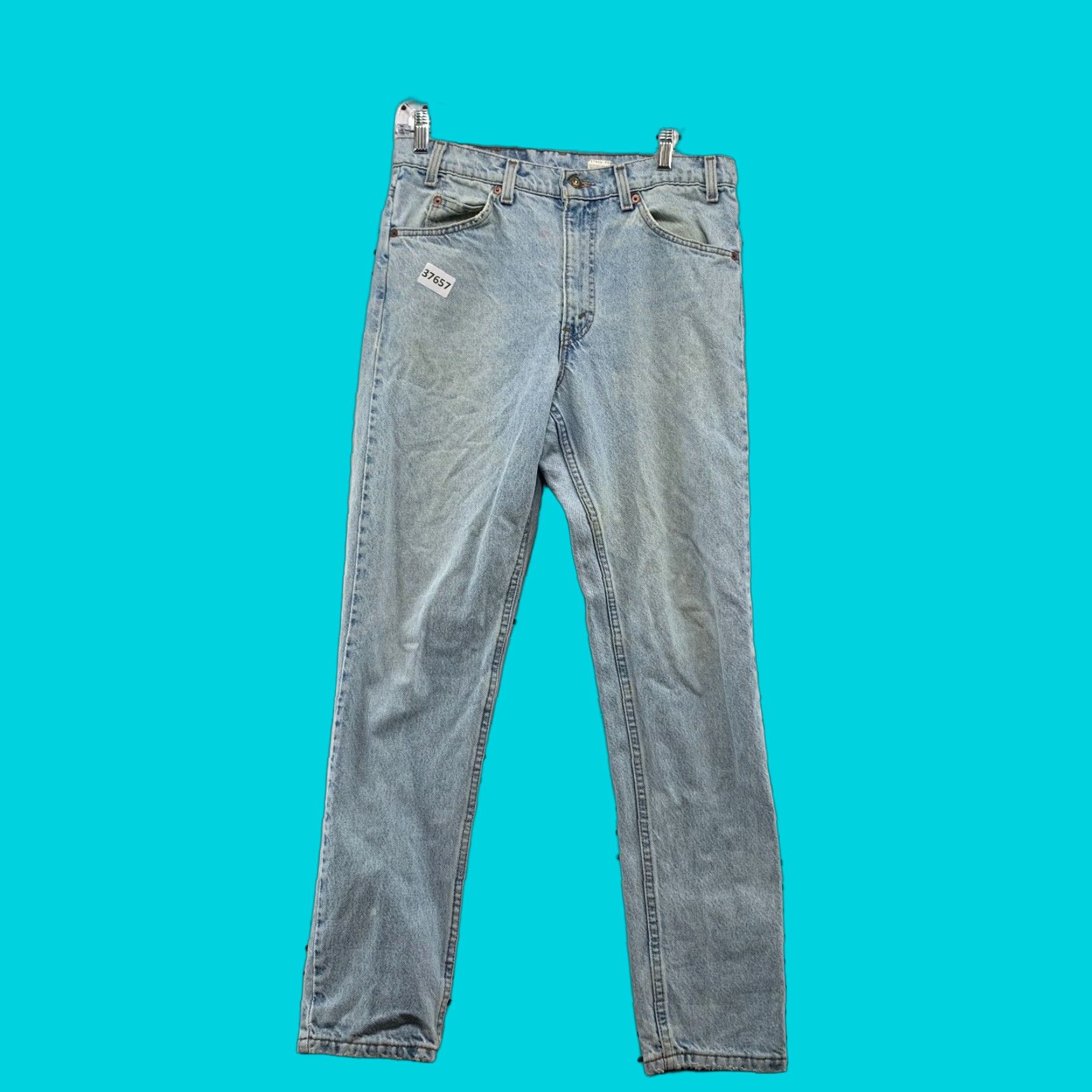 Levi's VINTAGE Levi's 512 Blue Denim Jeans Mens 33x30 Slim Tapered 90s USA Size US 33 - 1 Thumbnail