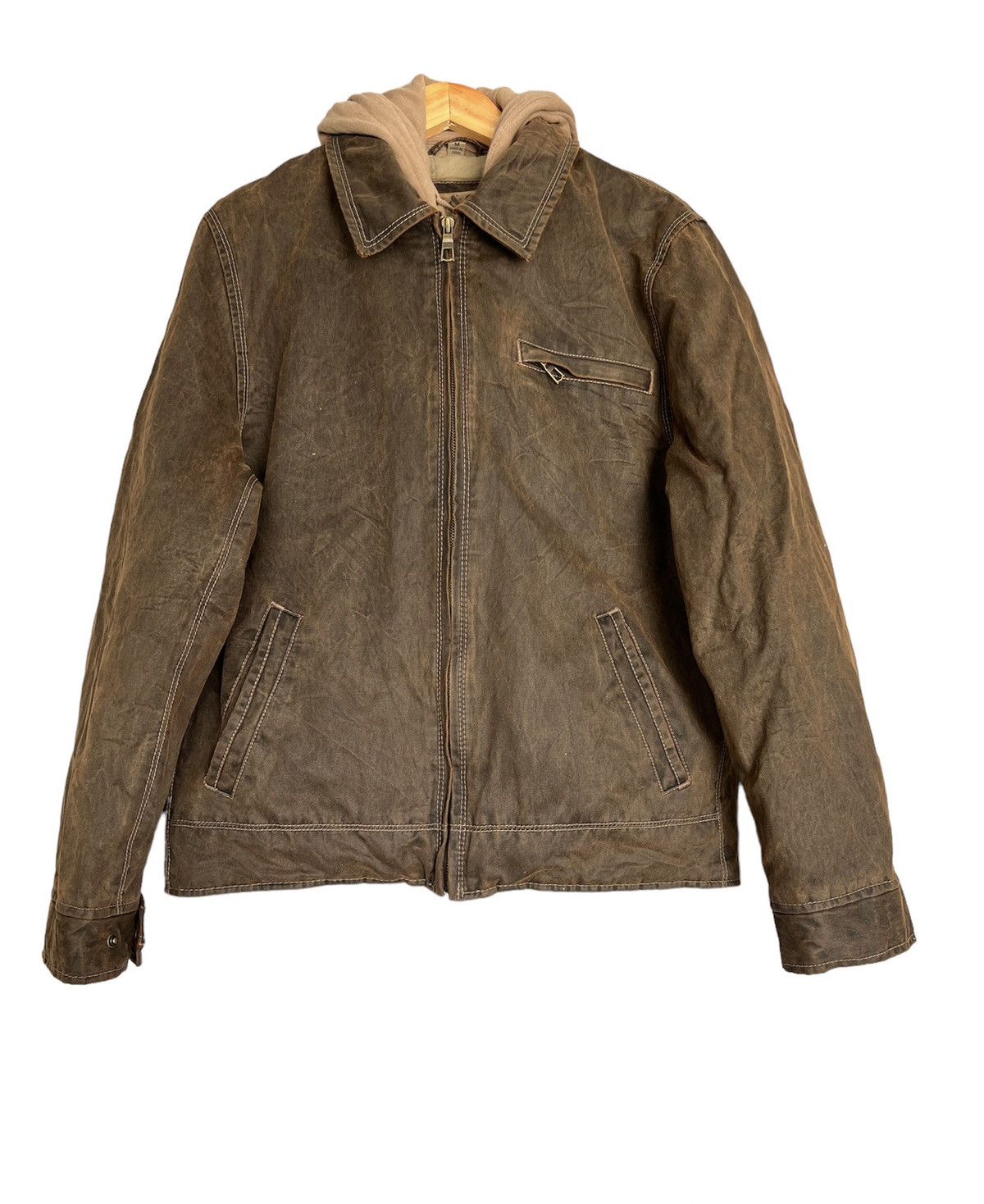 image of Vintage VTG R&o Ideal ‘5’ Hooded Jacket in Brown, Men's (Size Medium)