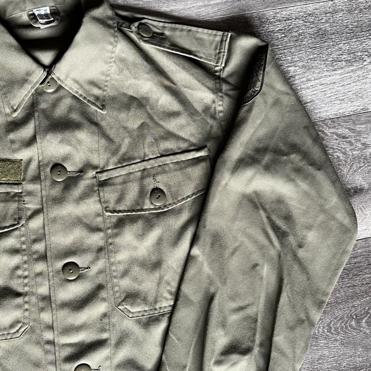 Vintage Vintage 80s German Army Military Field Button Up Shirt Khaki Size US L / EU 52-54 / 3 - 6 Thumbnail