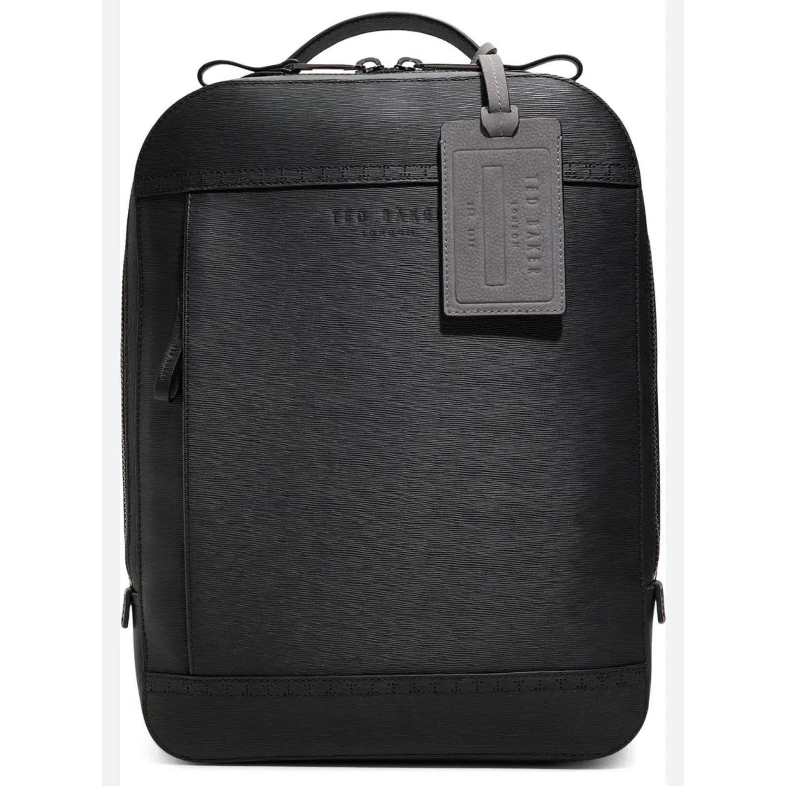 Ted Baker Ted Baker Mens Black Leather Backpack Size ONE SIZE - 1 Thumbnail